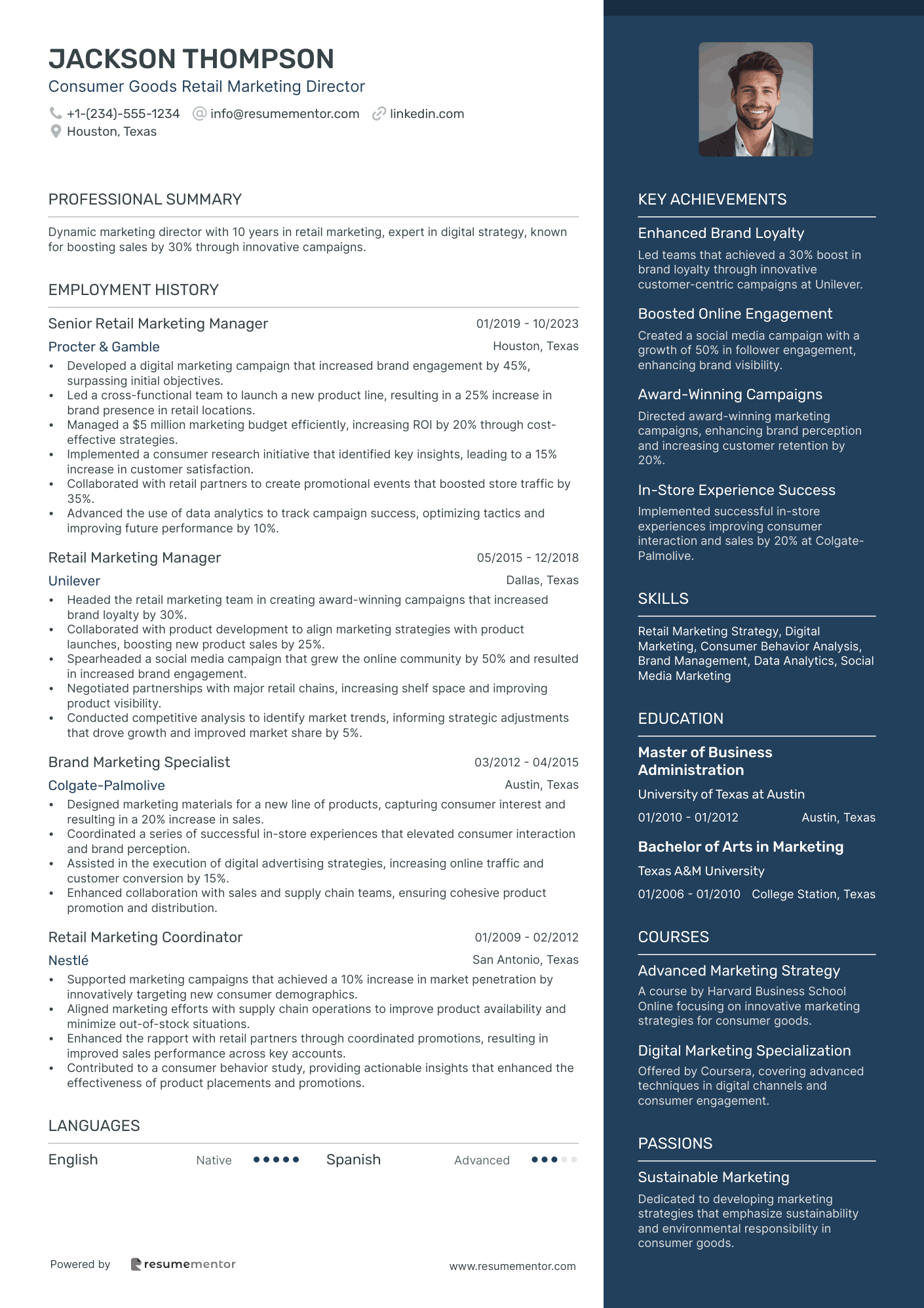 Consumer Goods Retail Marketing Director