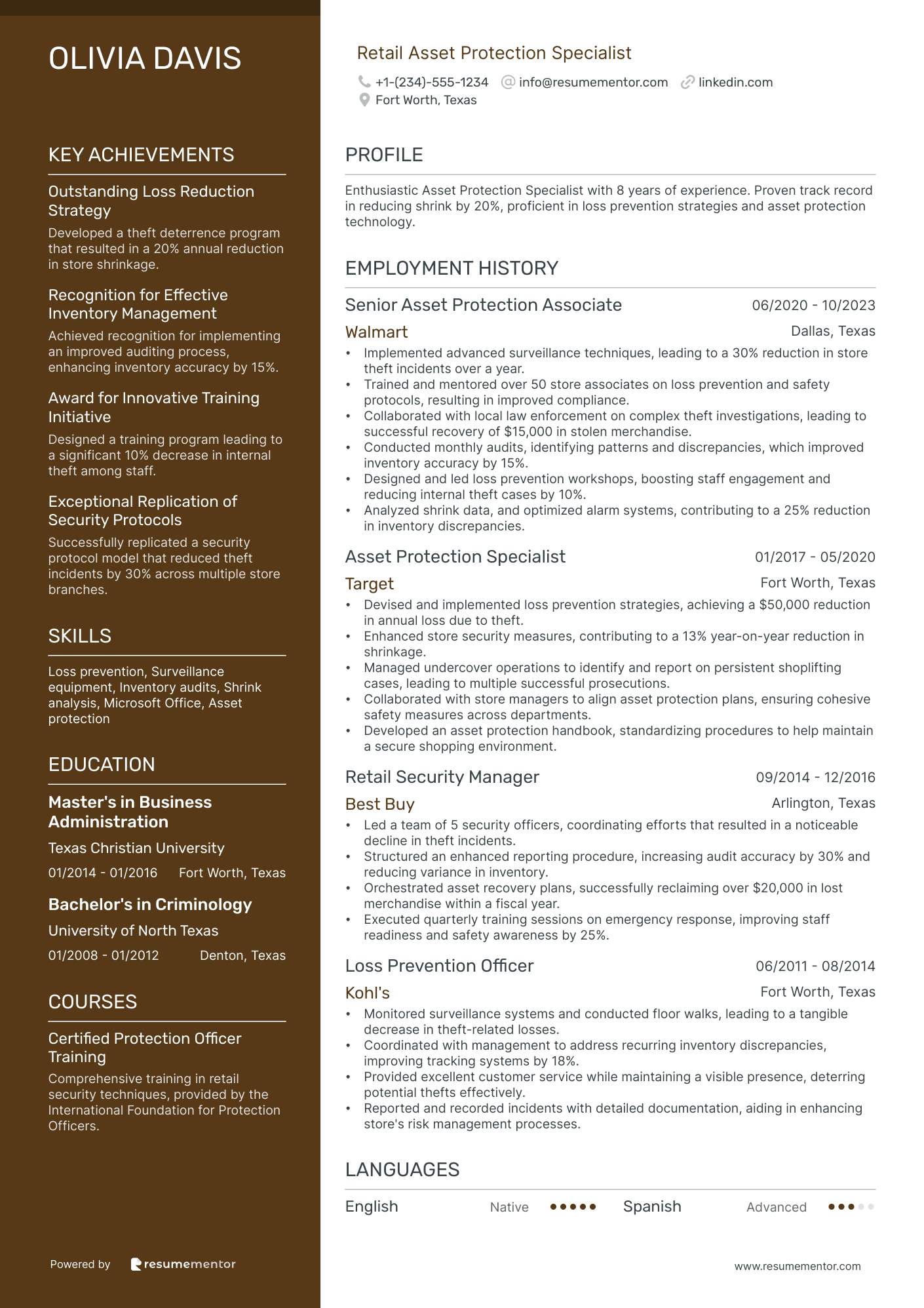 Retail Asset Protection Specialist