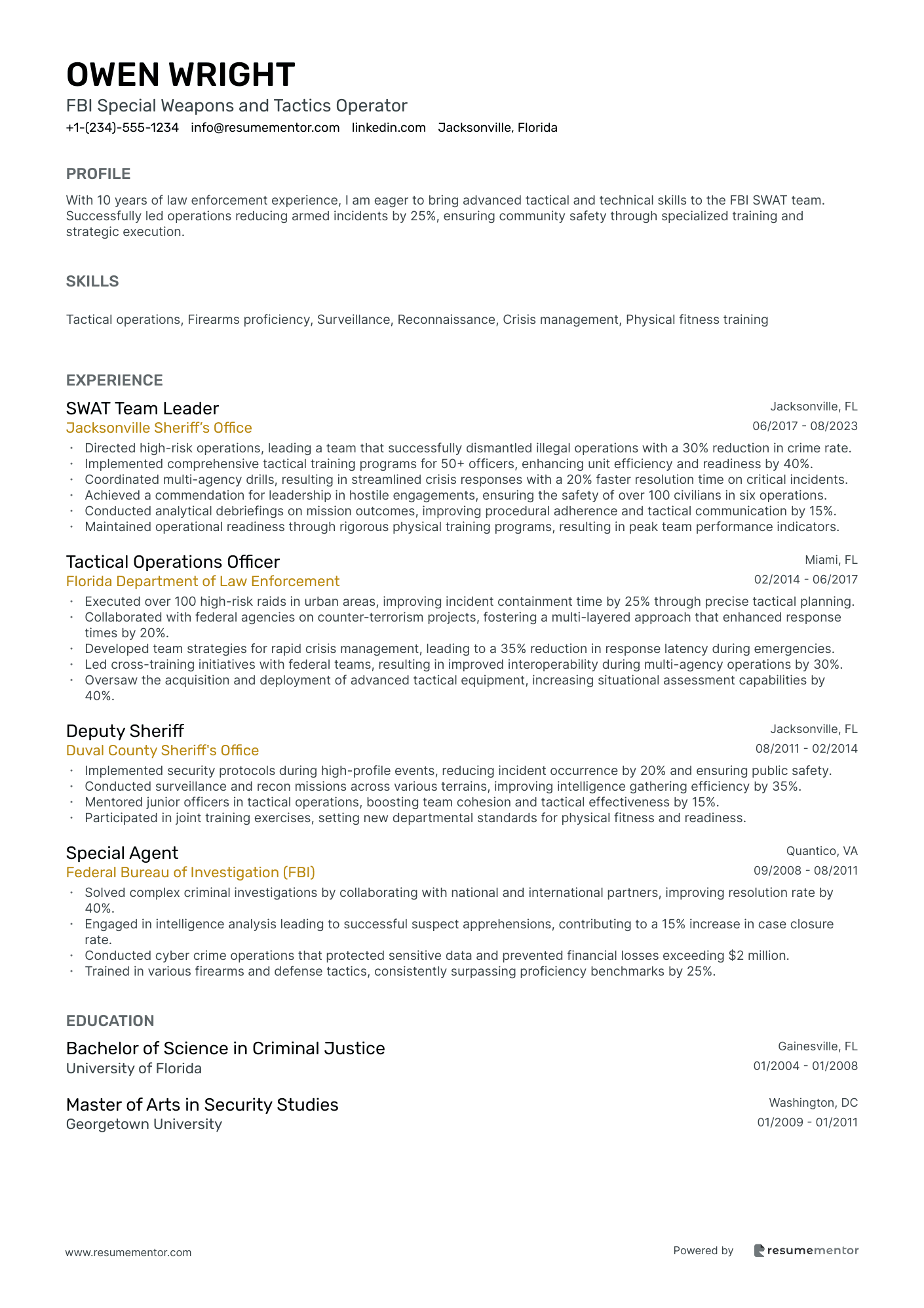 FBI Special Weapons and Tactics Operator