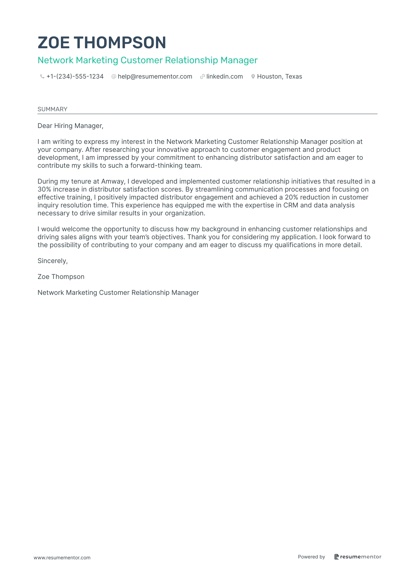 Network Marketing Customer Relationship Manager