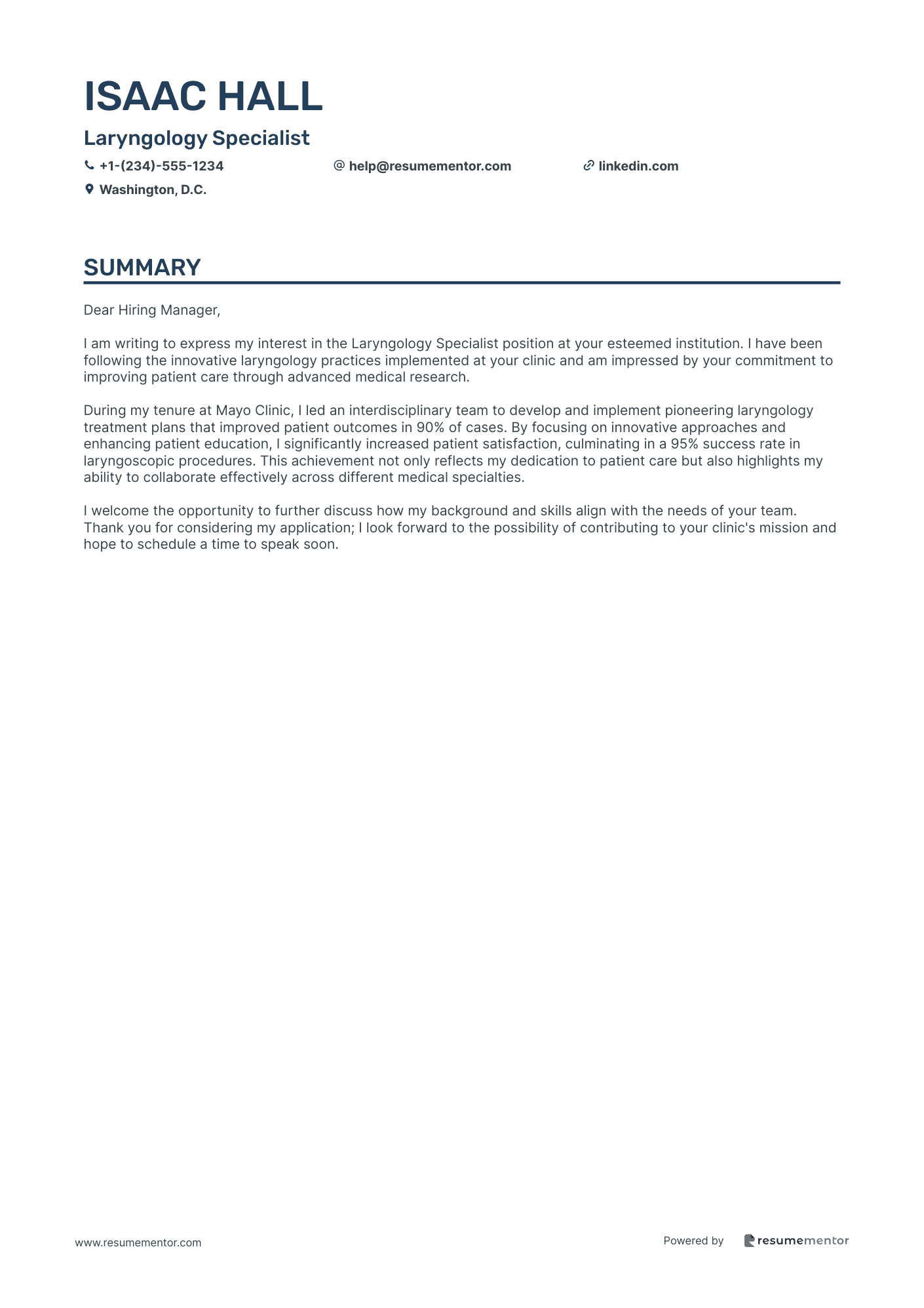 Laryngology Specialist