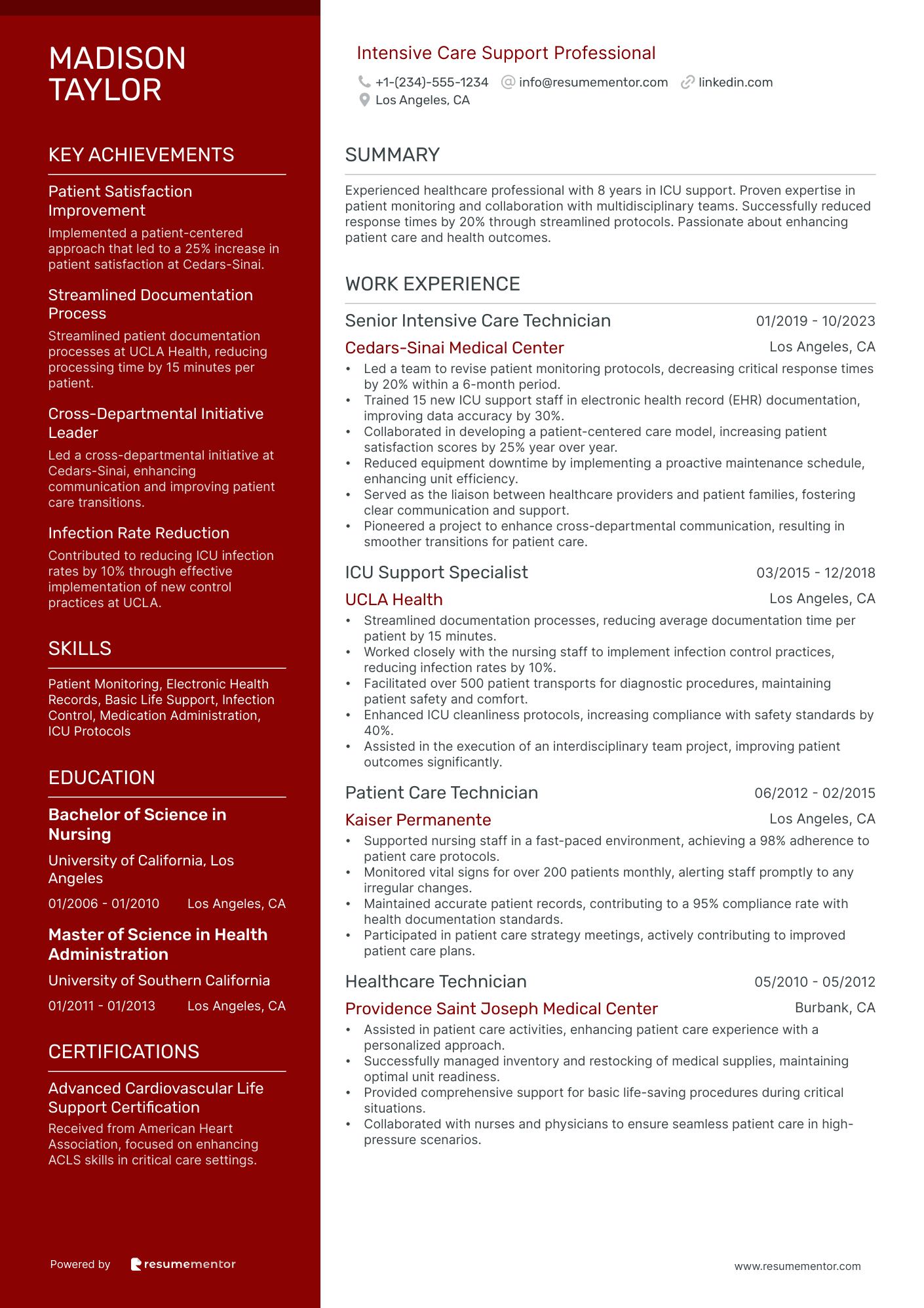 Intensive Care Support Professional