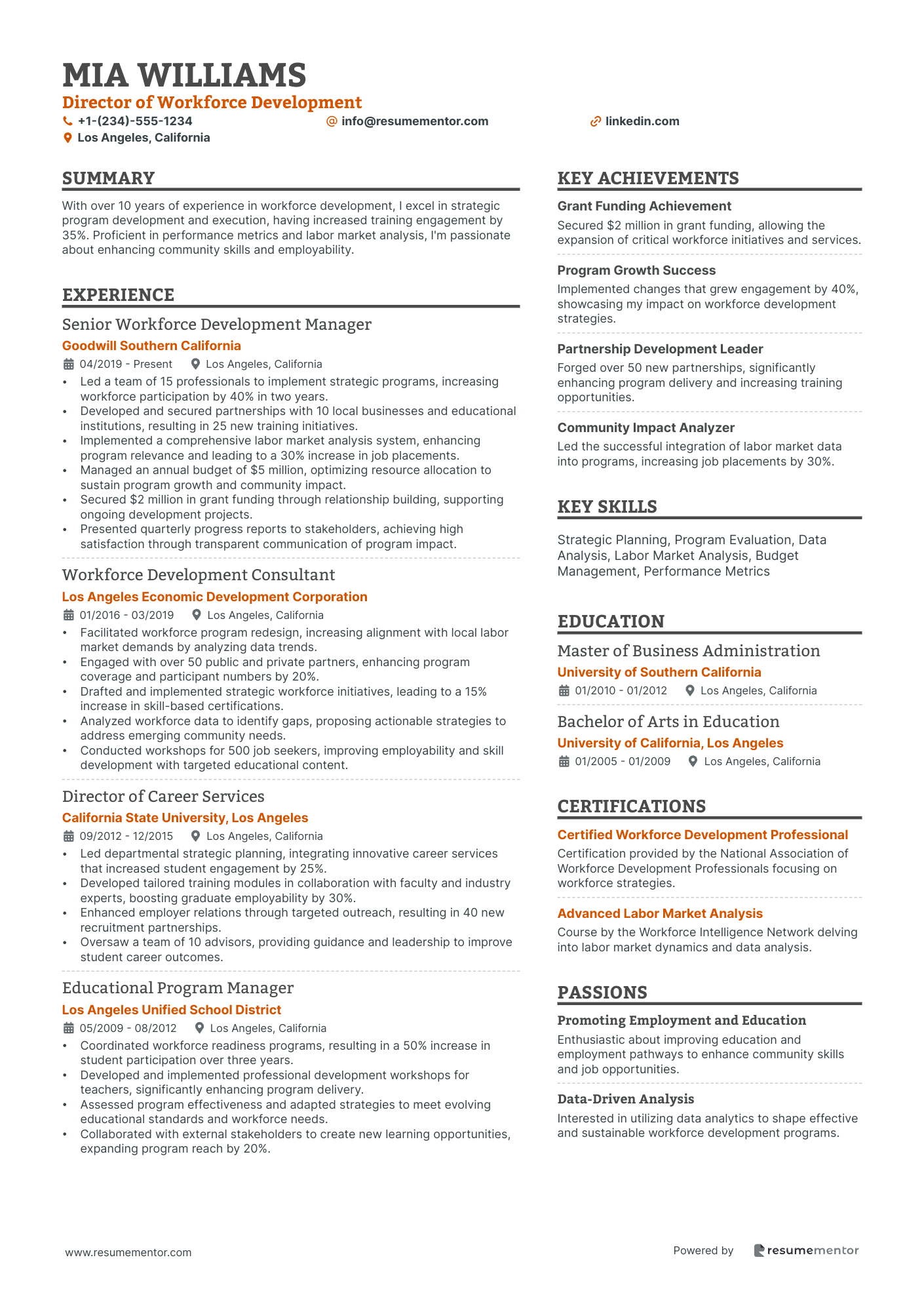 Director of Workforce Development