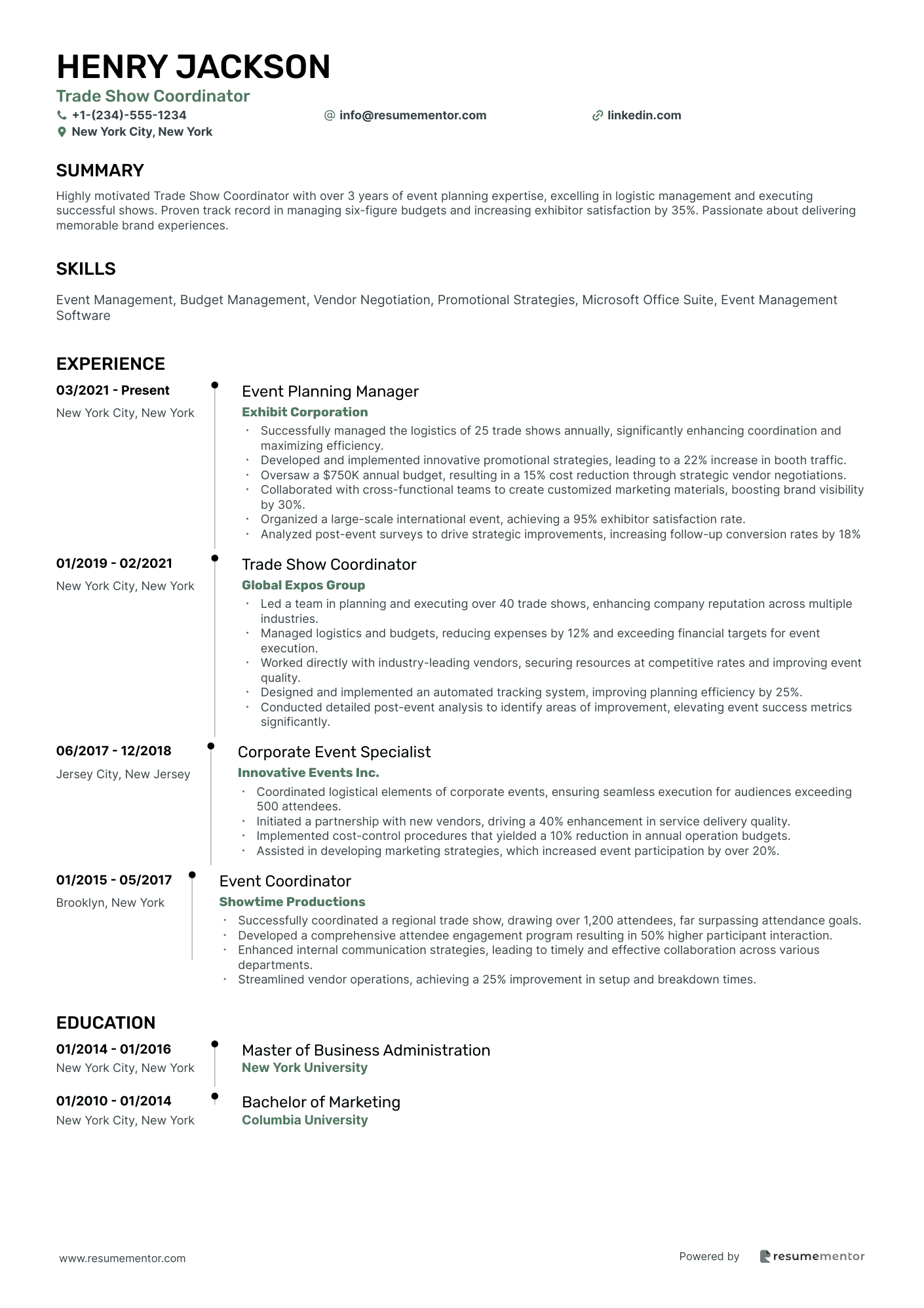 Trade Show Coordinator