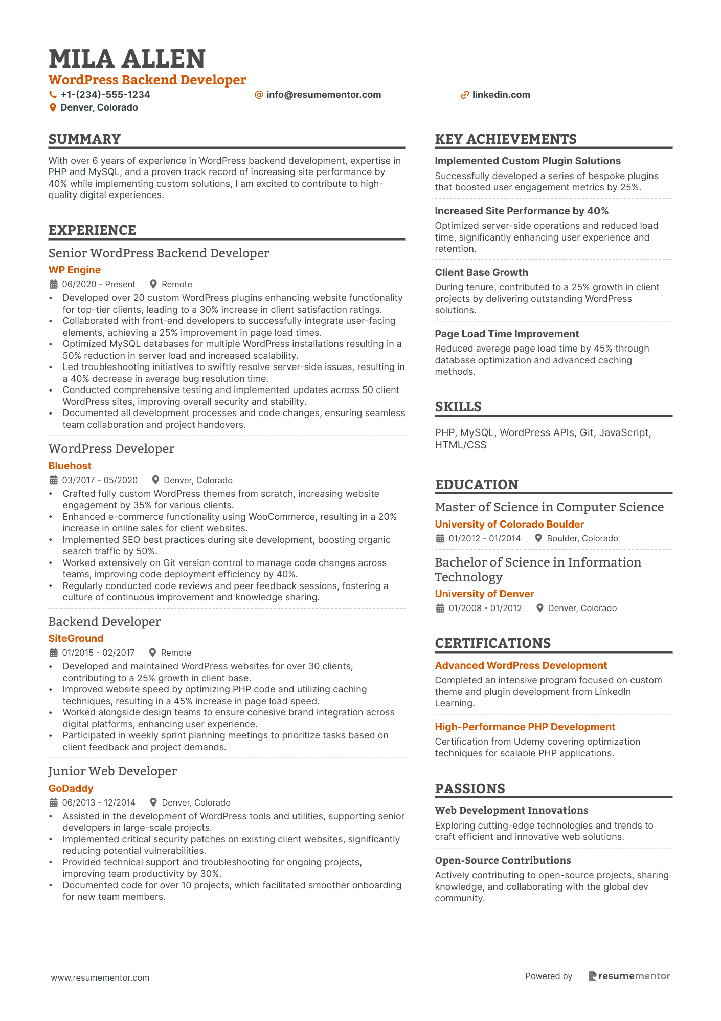 Wordpress Backend Developer