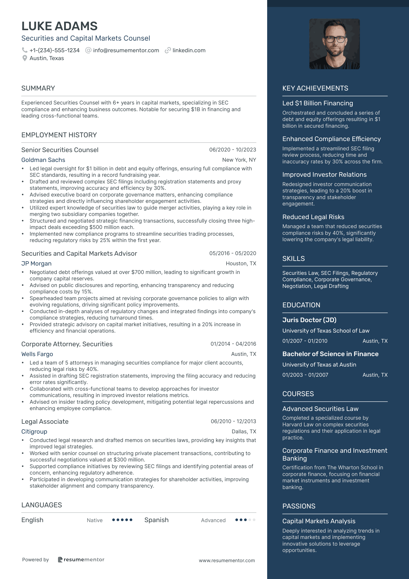 Securities and Capital Markets Counsel