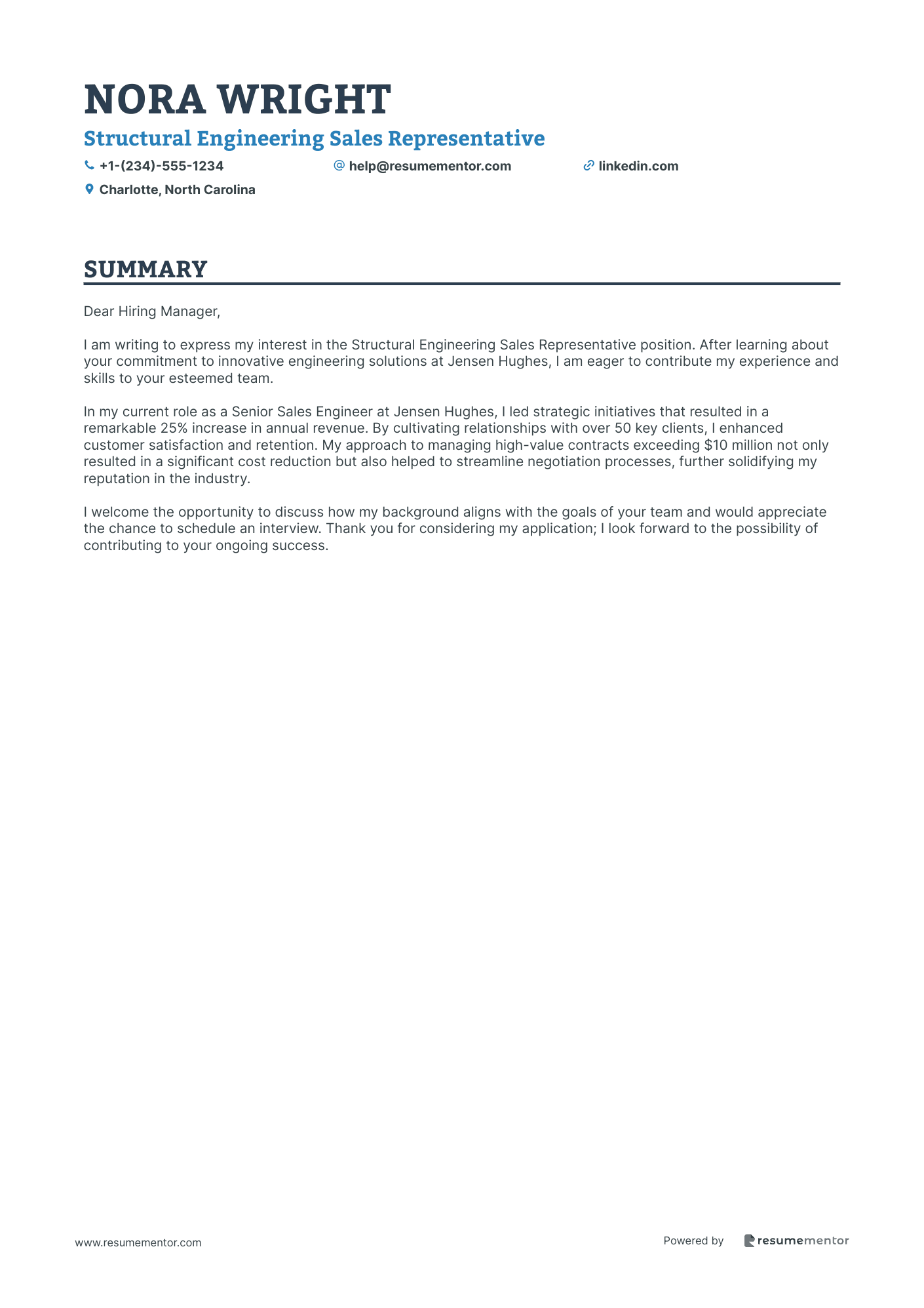 Structural Engineering Sales Representative