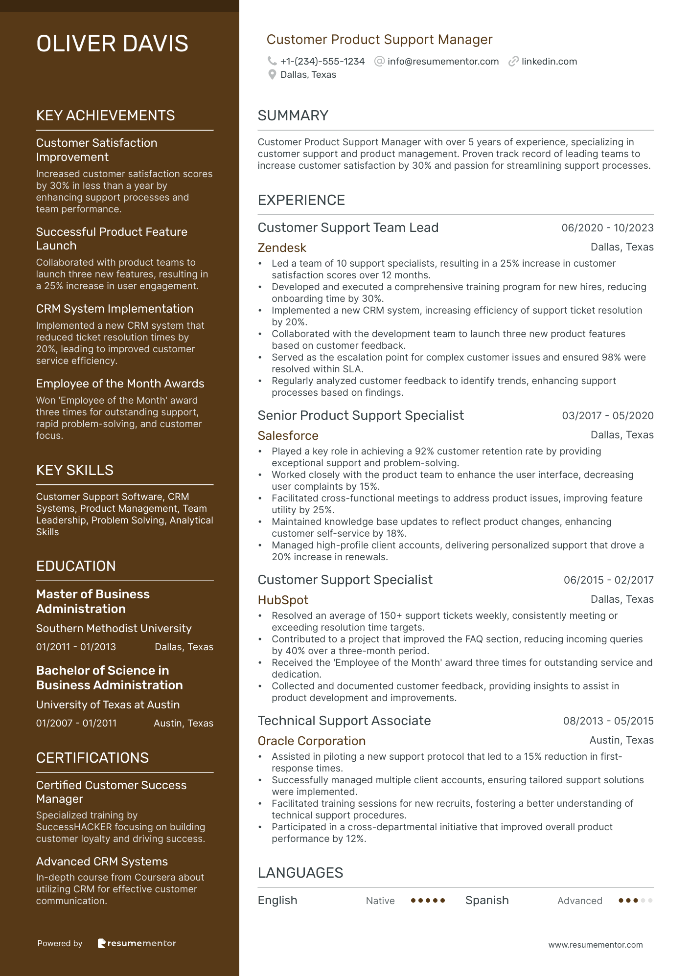 Customer Product Support Manager