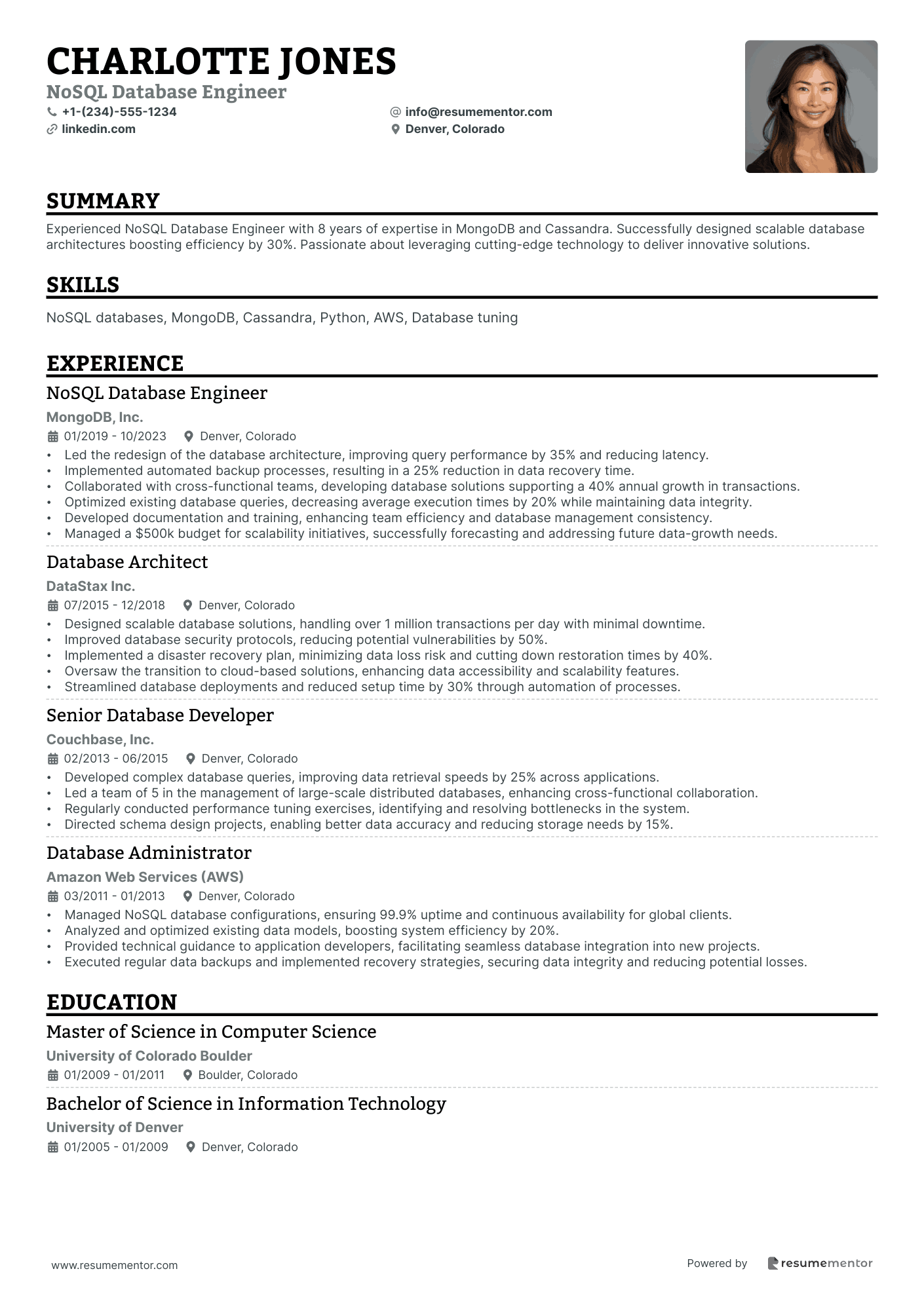 NoSQL Database Engineer