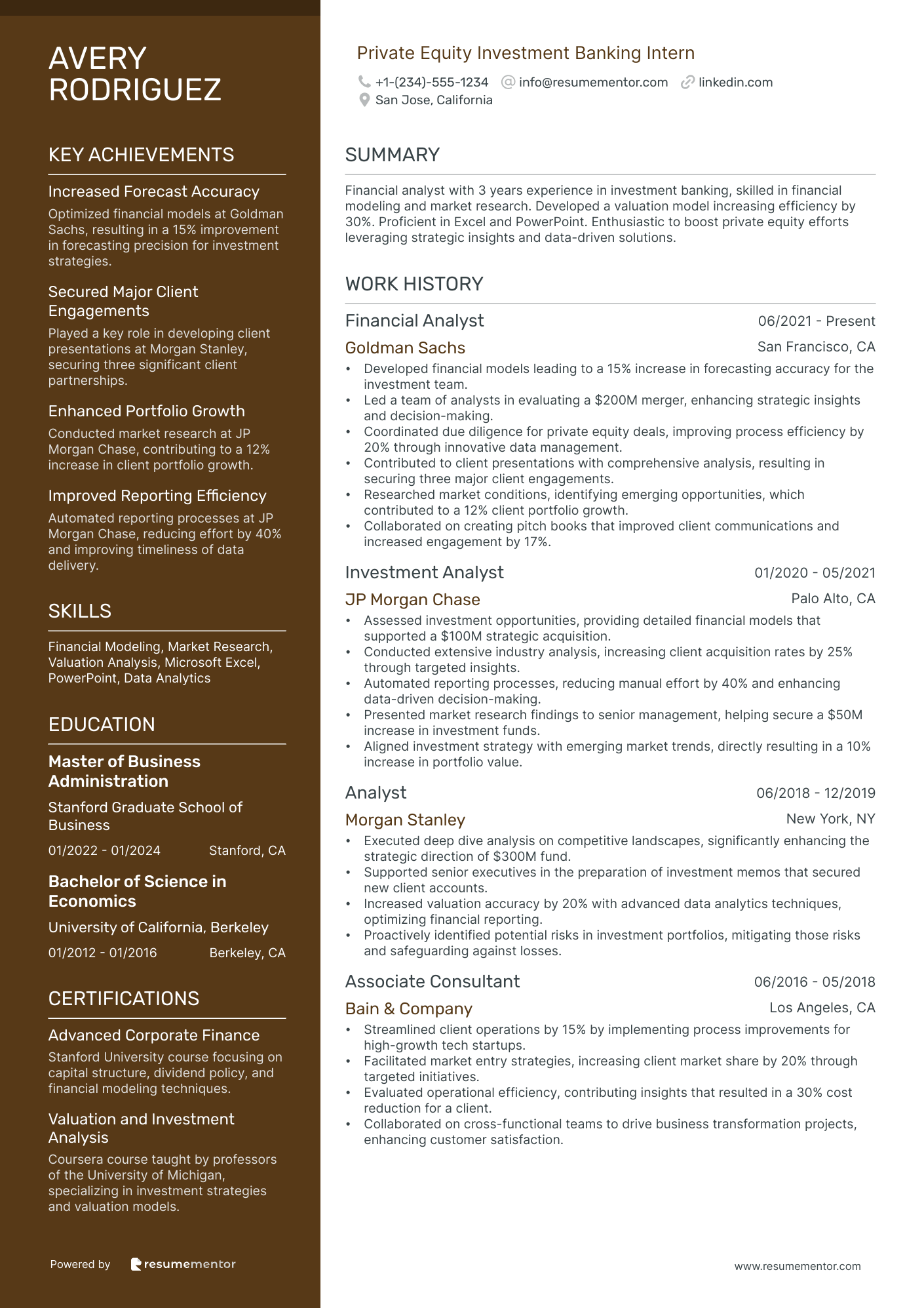 Private Equity Investment Banking Intern