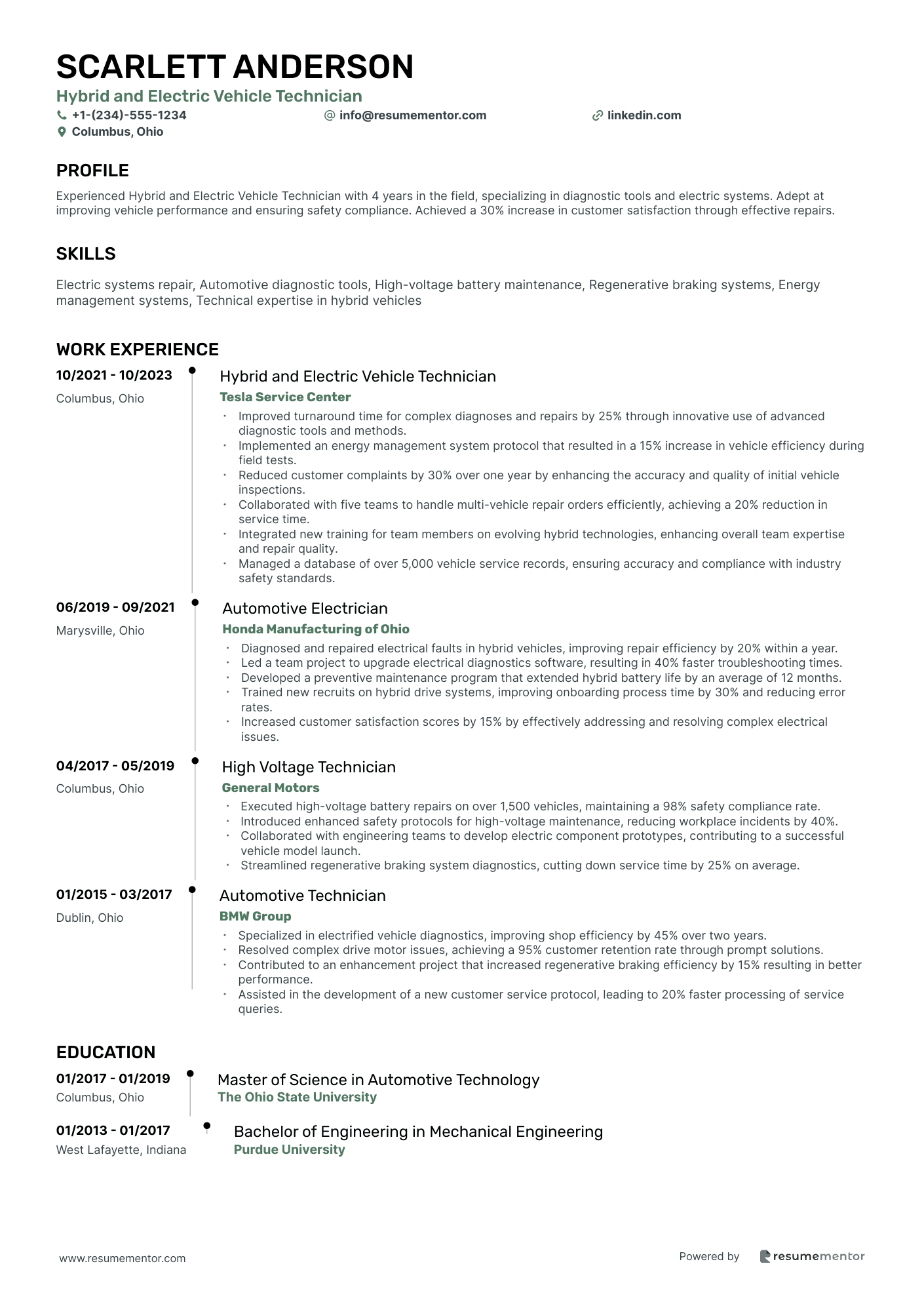 Hybrid and Electric Vehicle Technician