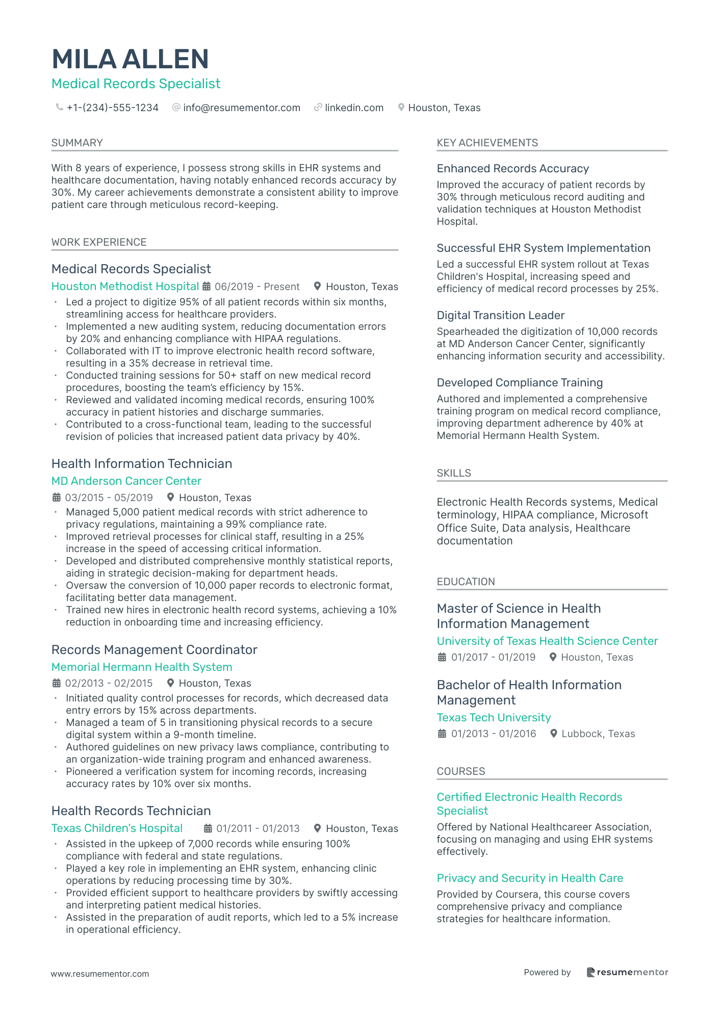 Medical Records Specialist