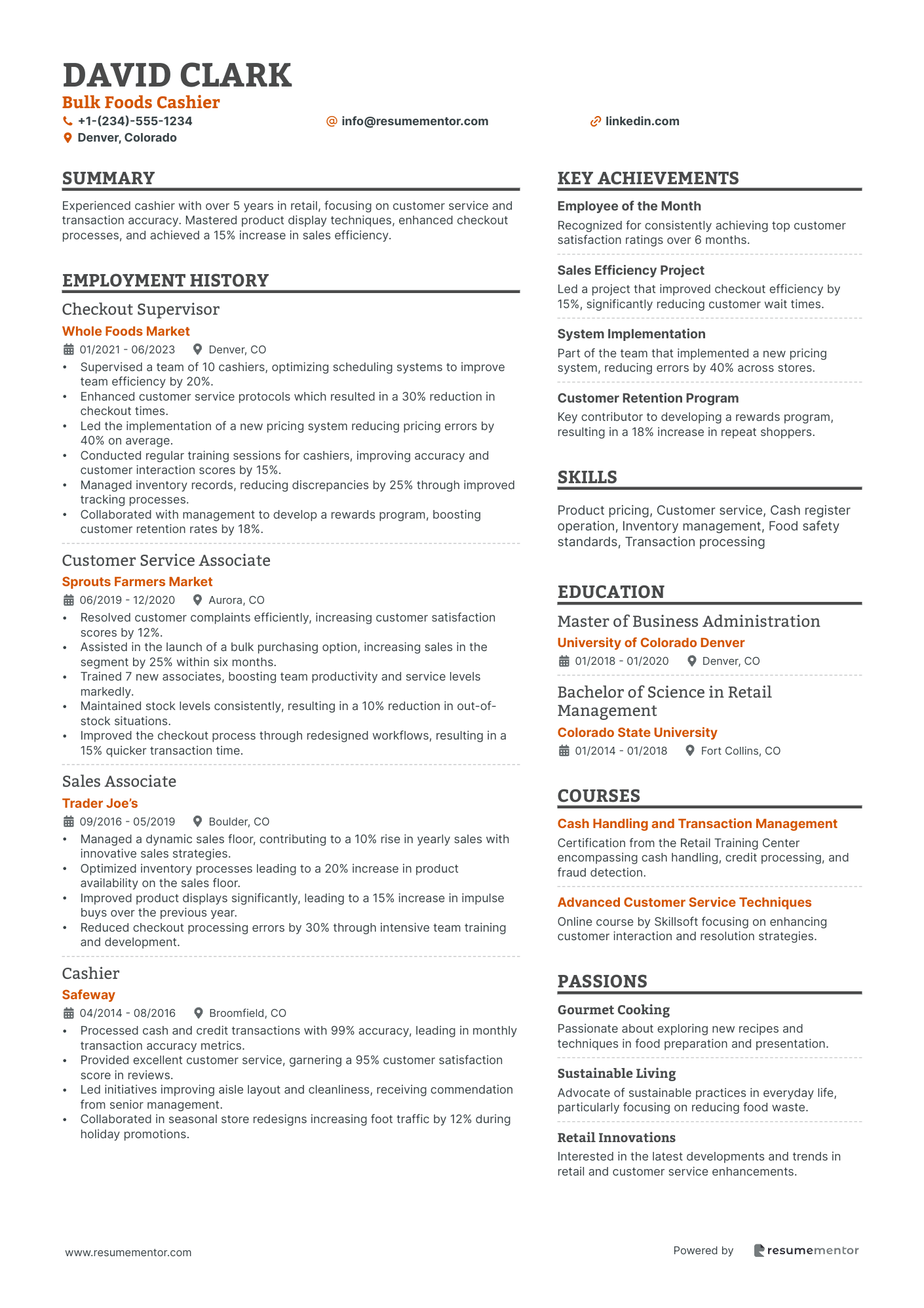 Bulk Foods Cashier