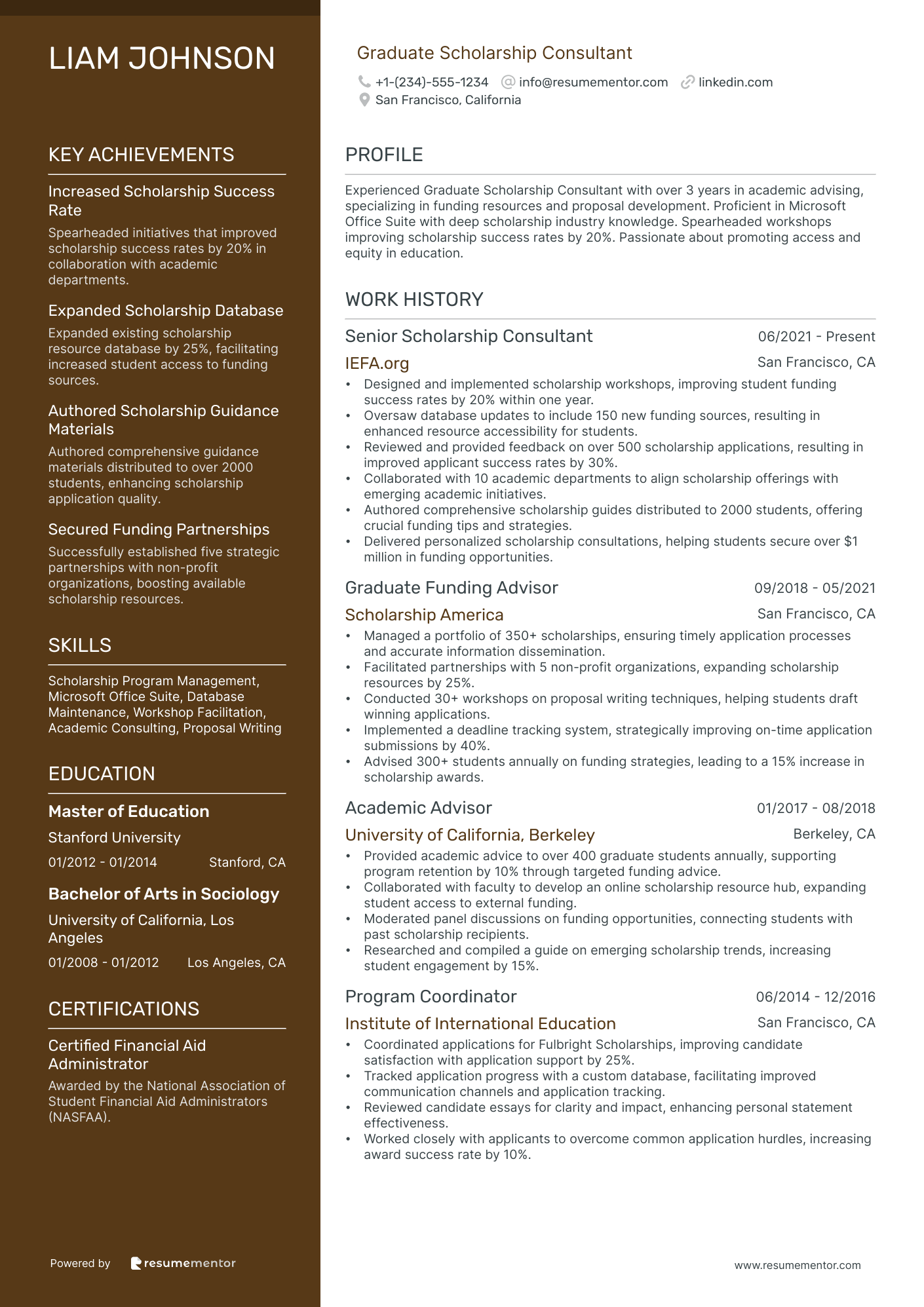 Graduate Scholarship Consultant