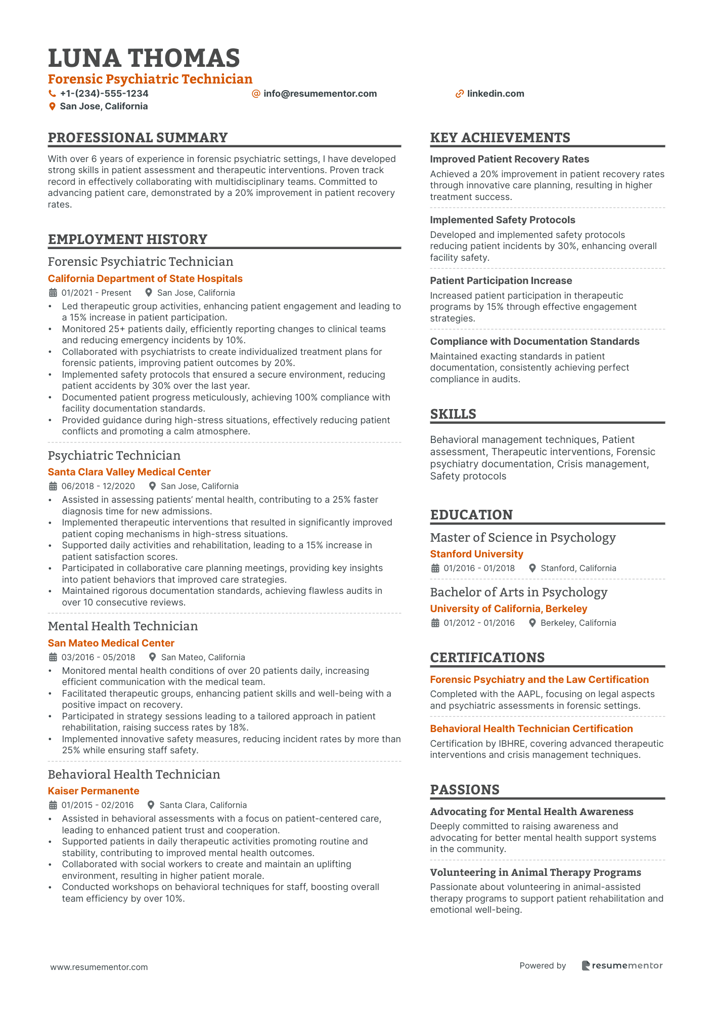 Forensic Psychiatric Technician