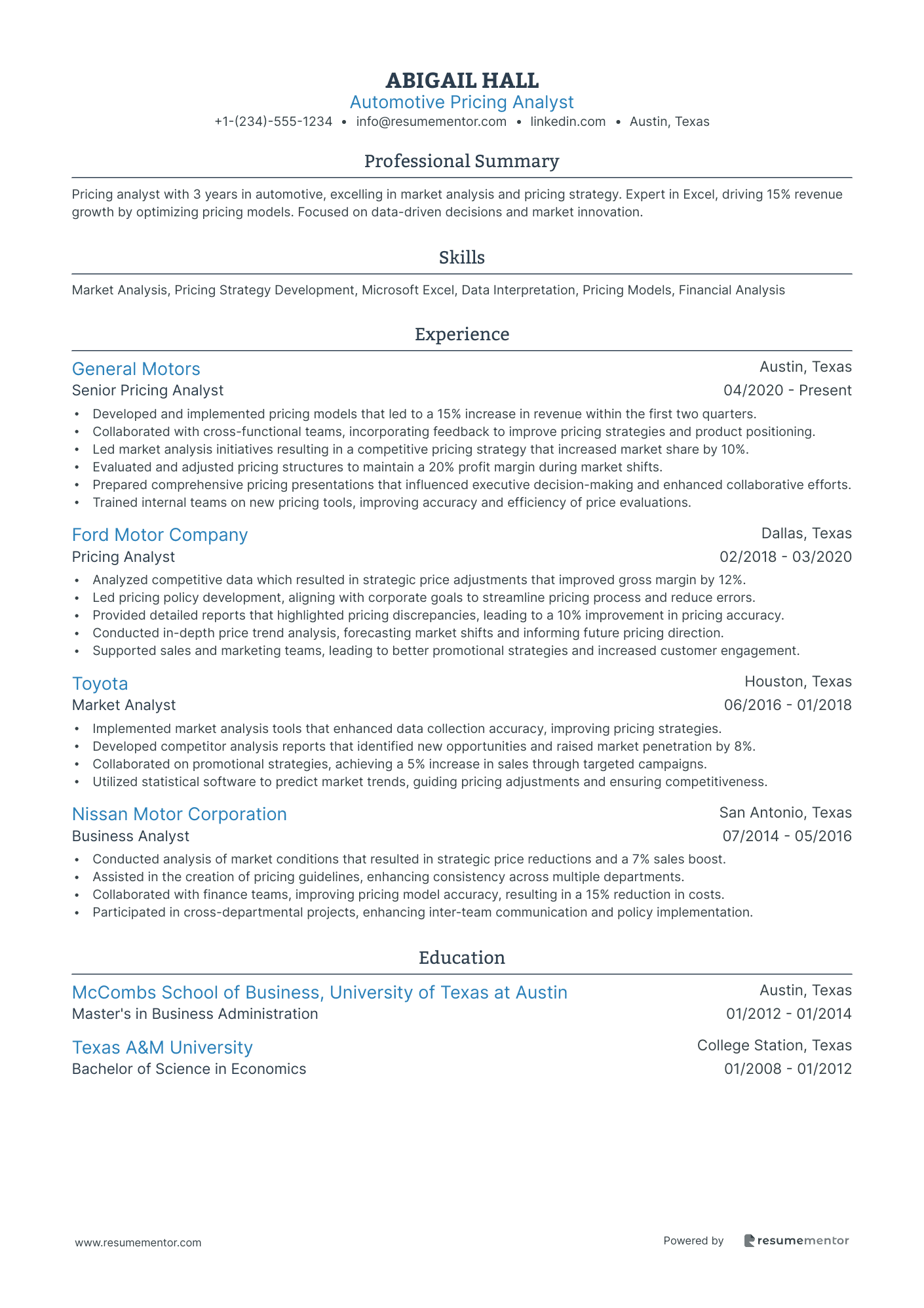 Automotive Pricing Analyst