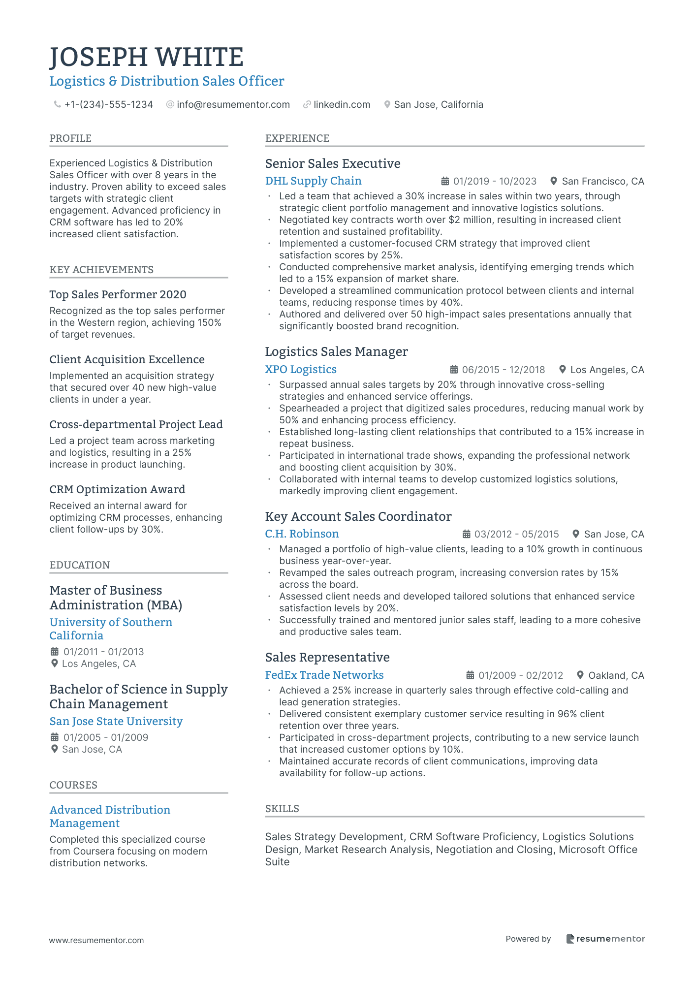Logistics & Distribution Sales Officer