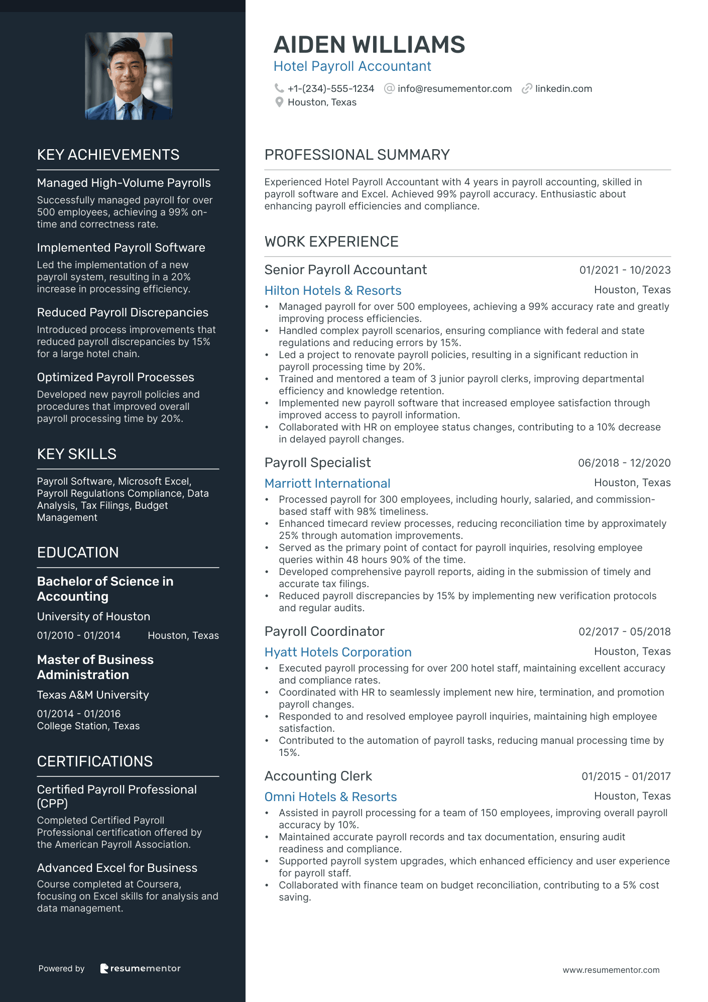 Hotel Payroll Accountant