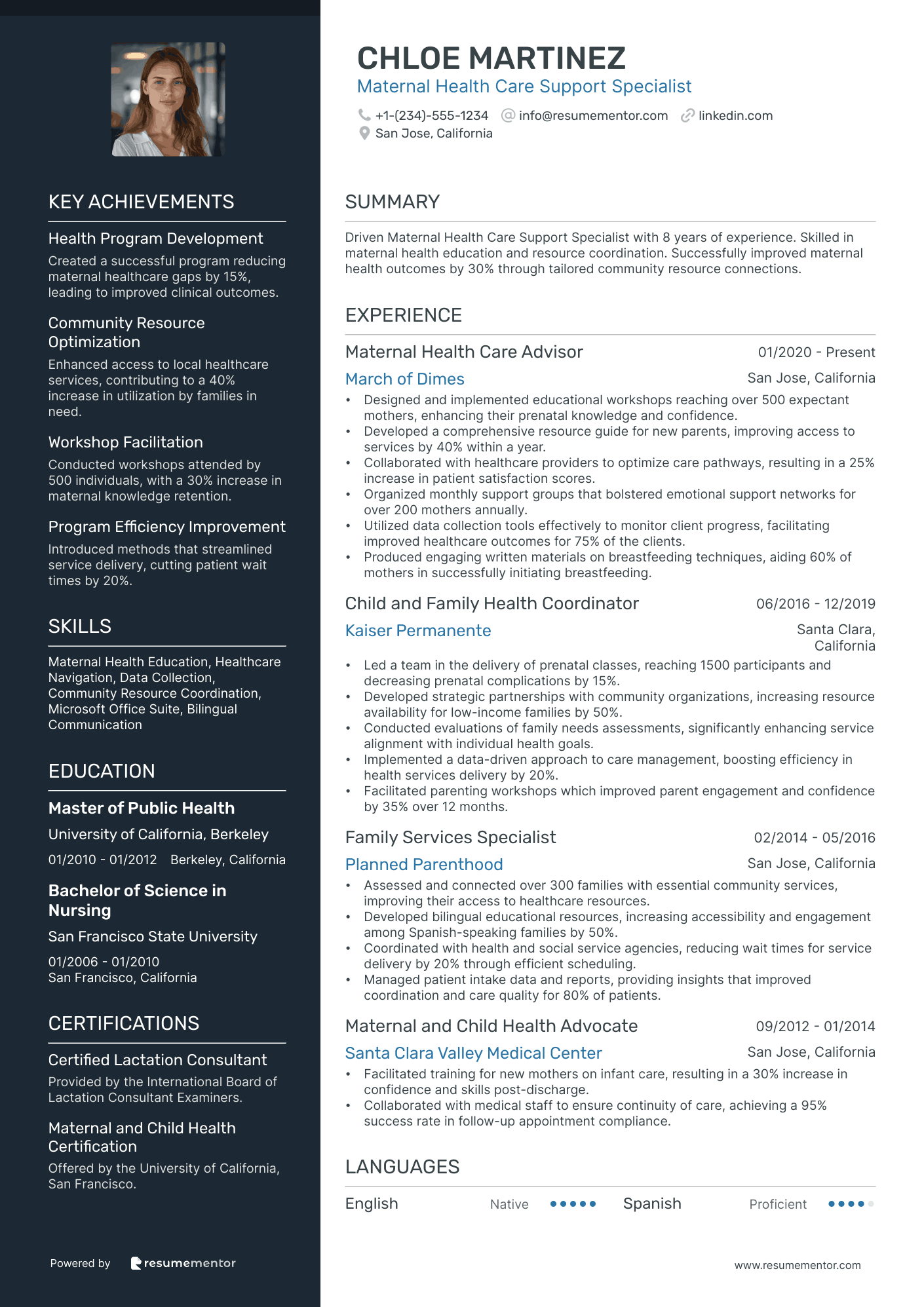Maternal Health Care Support Specialist