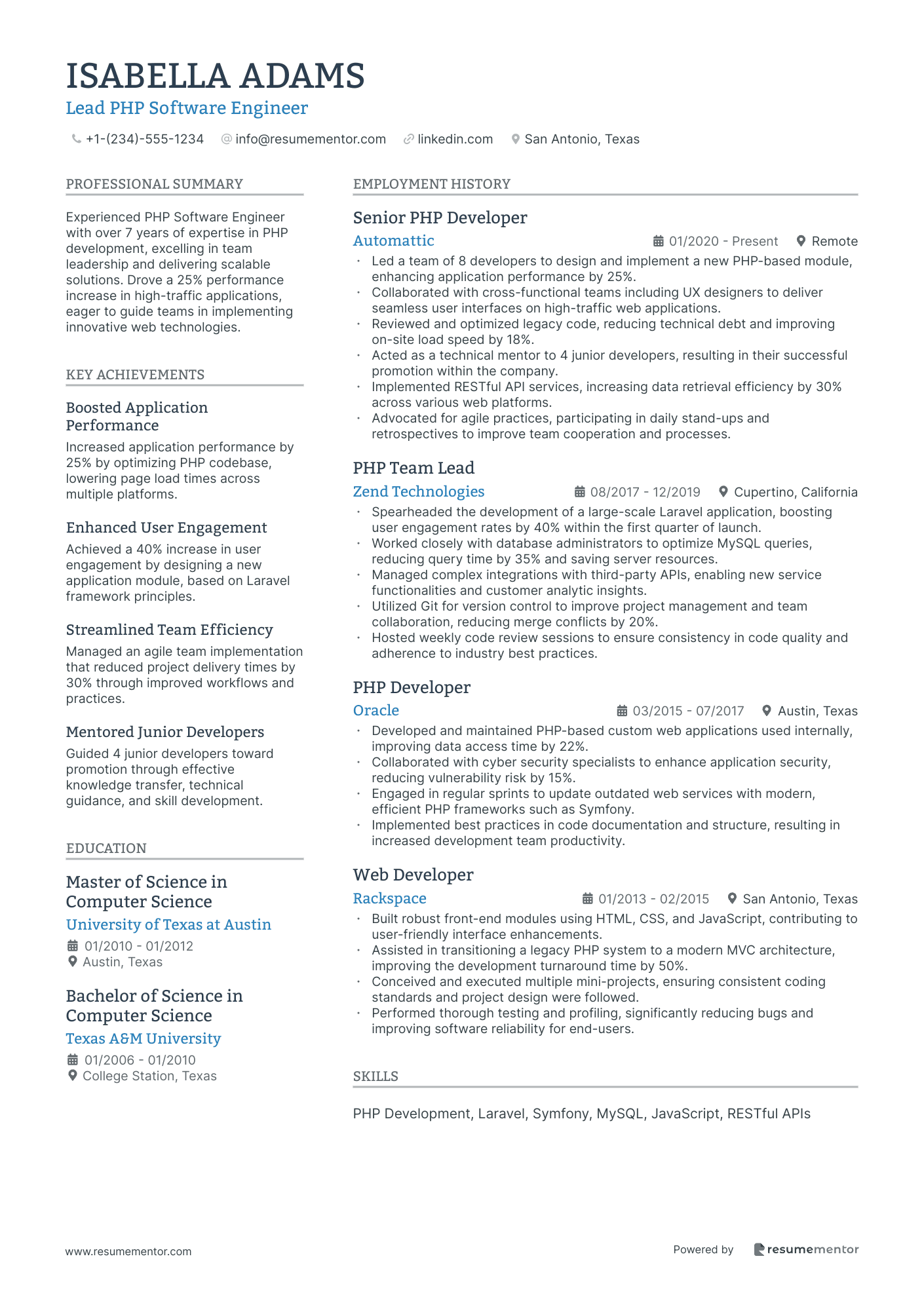 Lead PHP Software Engineer