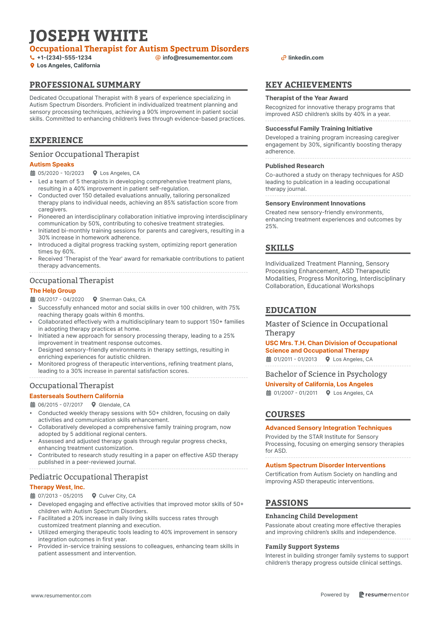 Occupational Therapist for Autism Spectrum Disorders