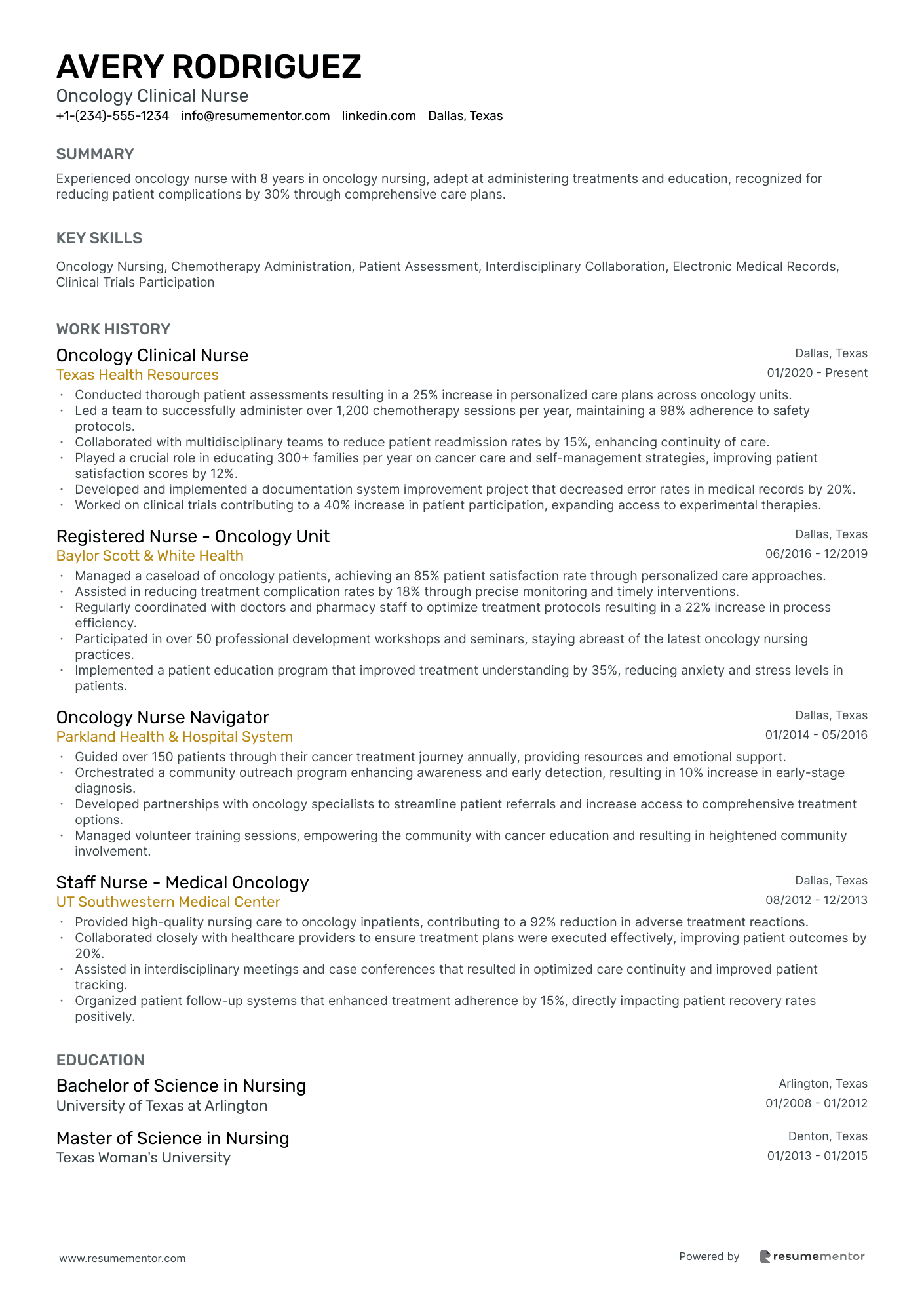 Oncology Clinical Nurse