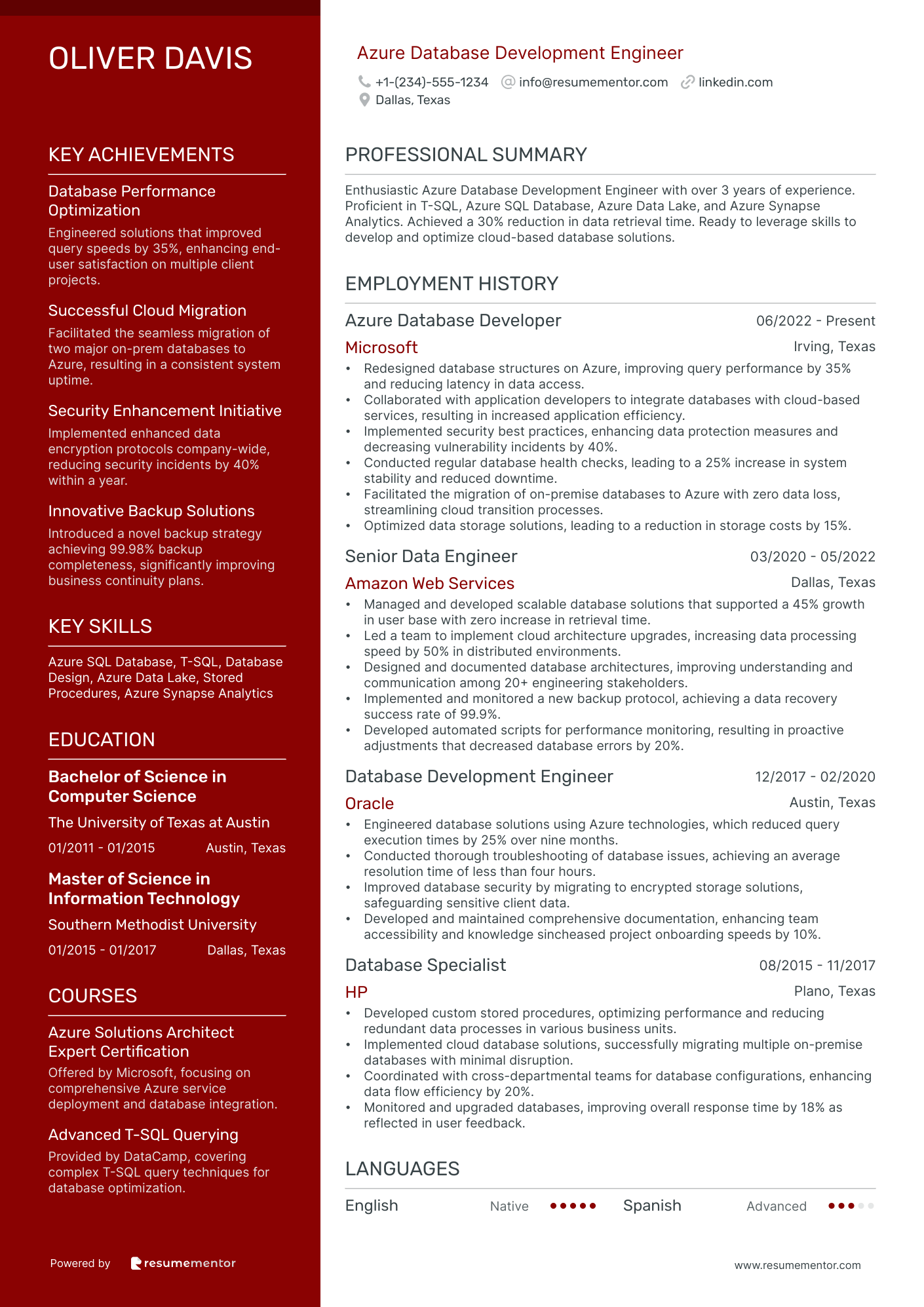 Azure Database Development Engineer
