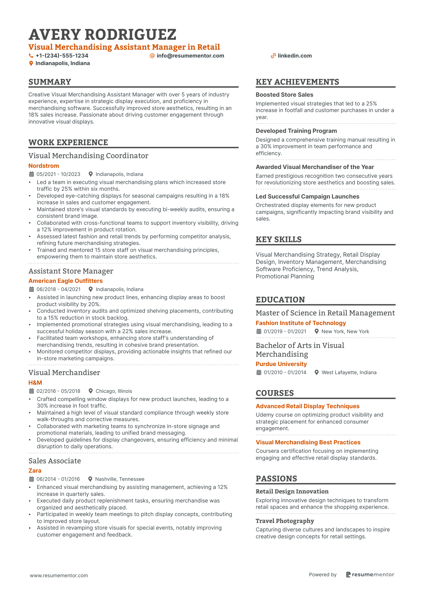 Visual Merchandising Assistant Manager in Retail