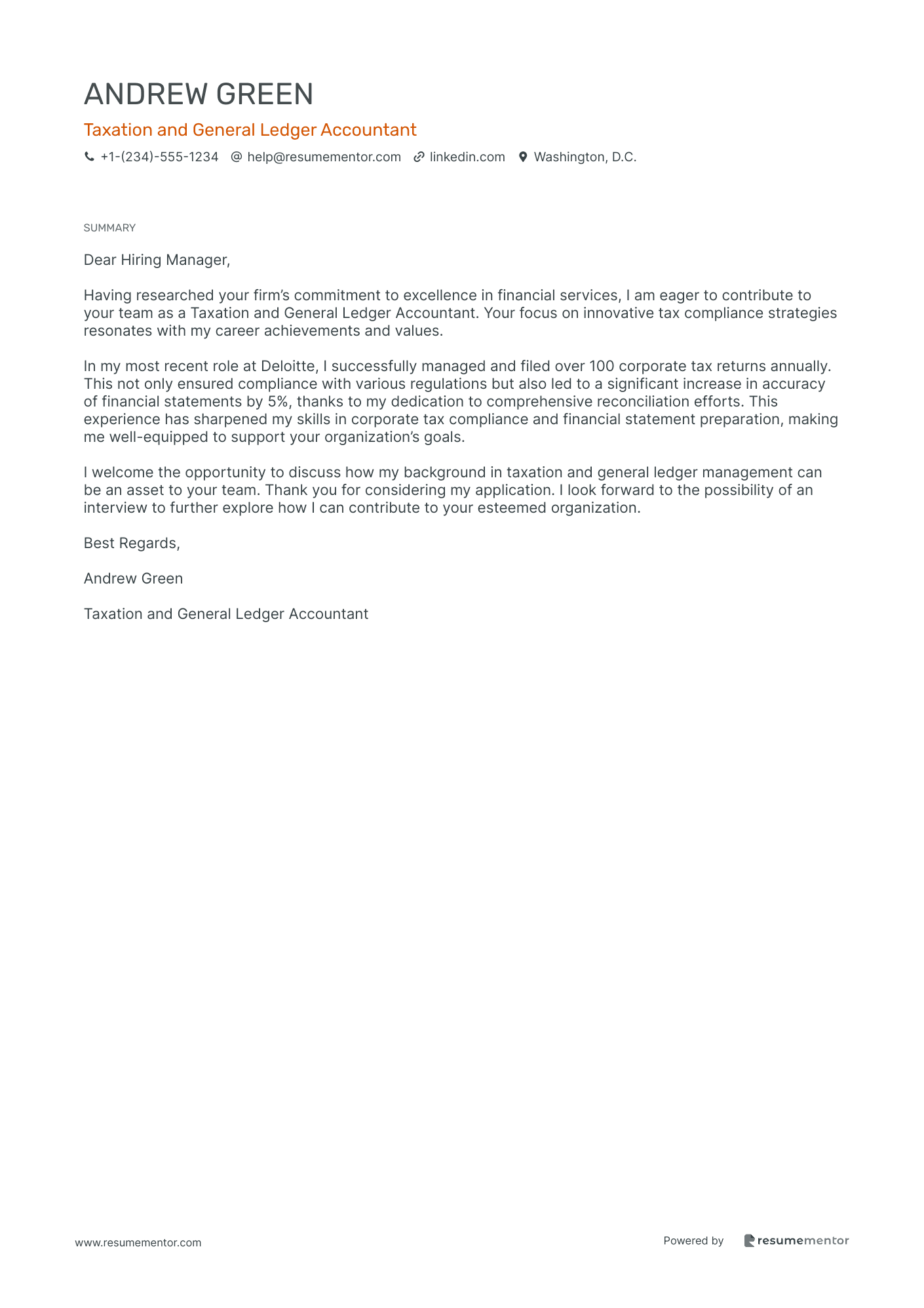 Taxation and General Ledger Accountant