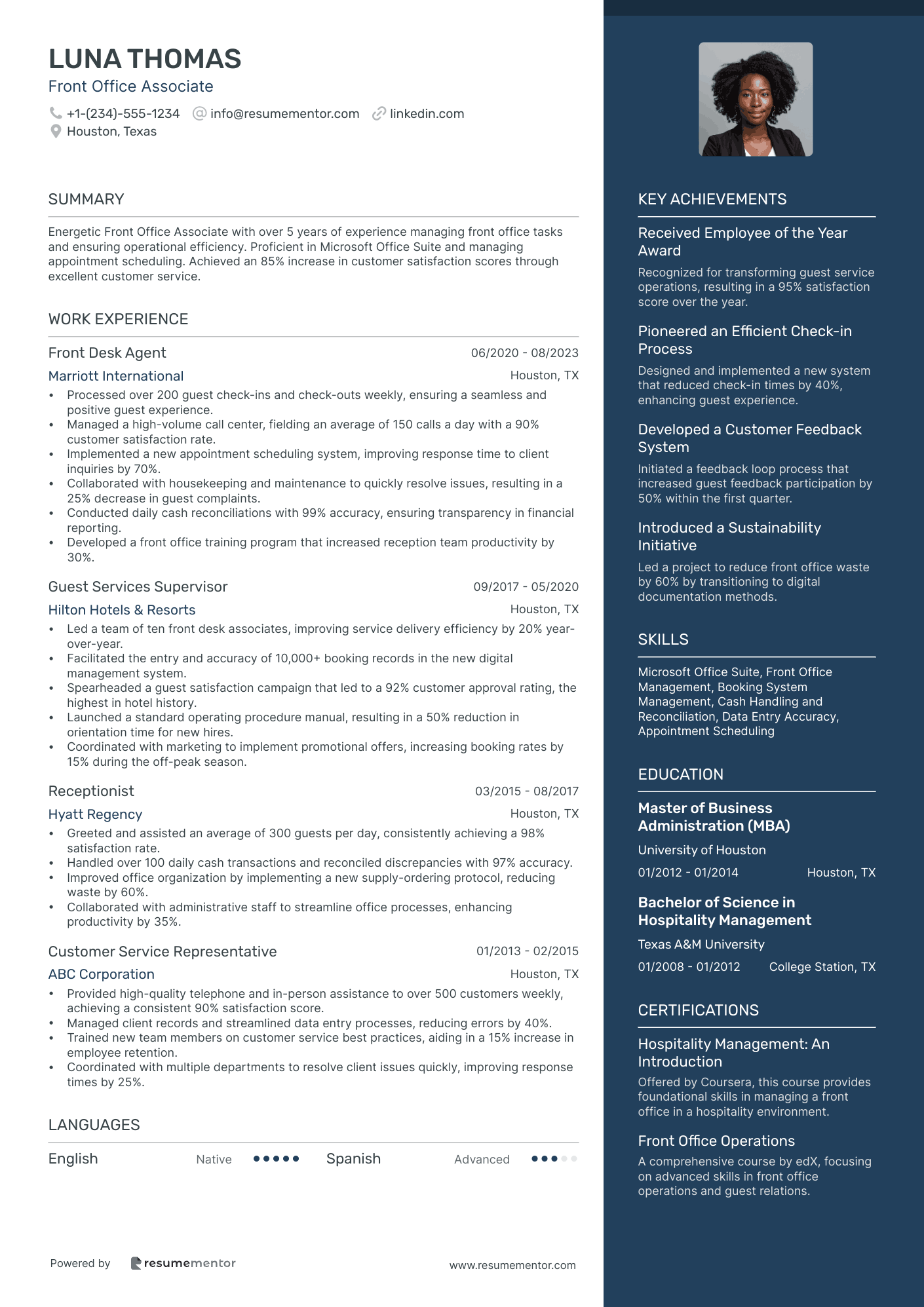 Front Office Associate