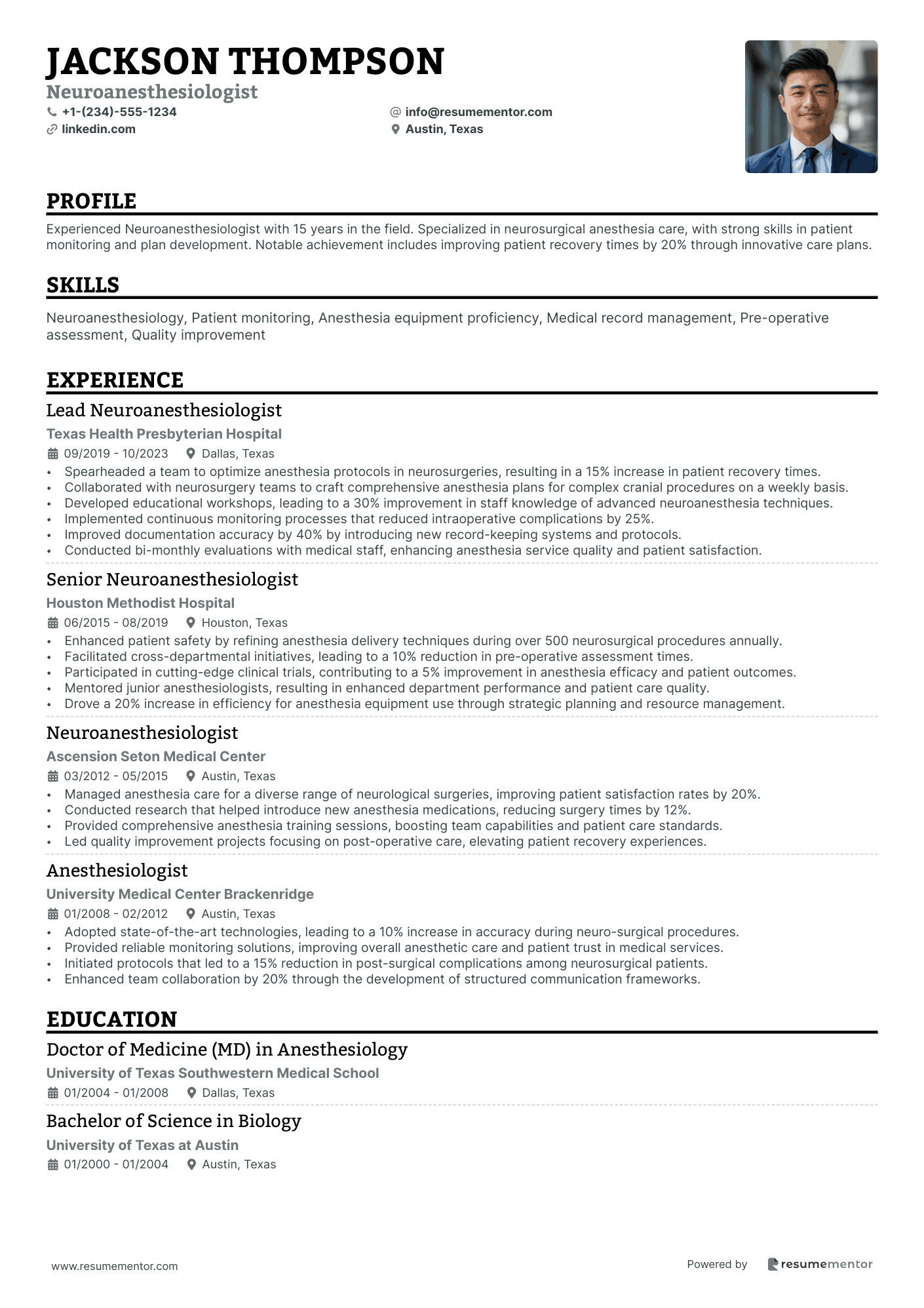 Neuroanesthesiologist