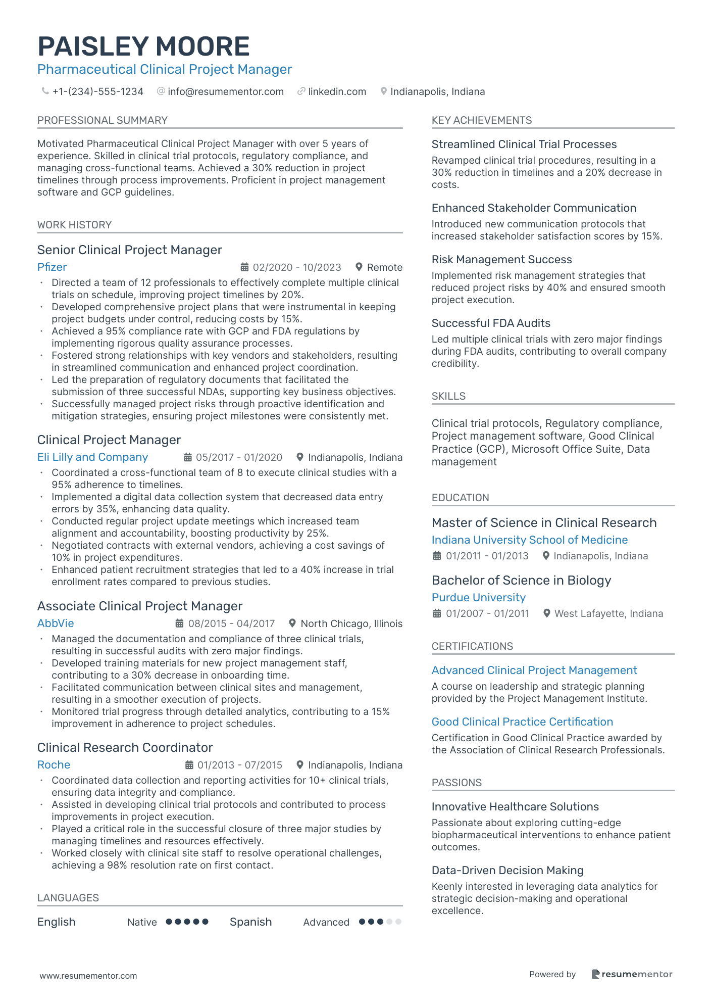 Pharmaceutical Clinical Project Manager
