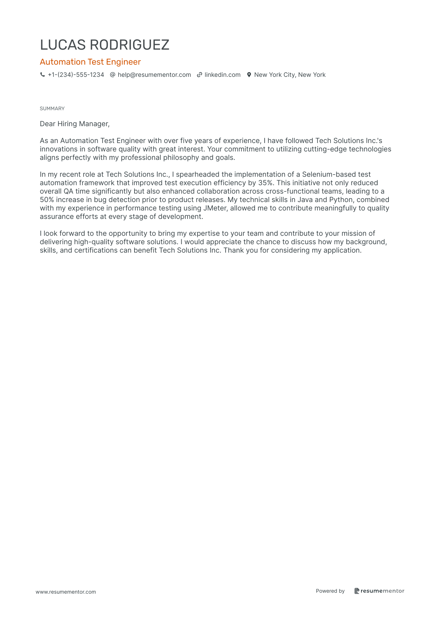 Automation Test Engineer