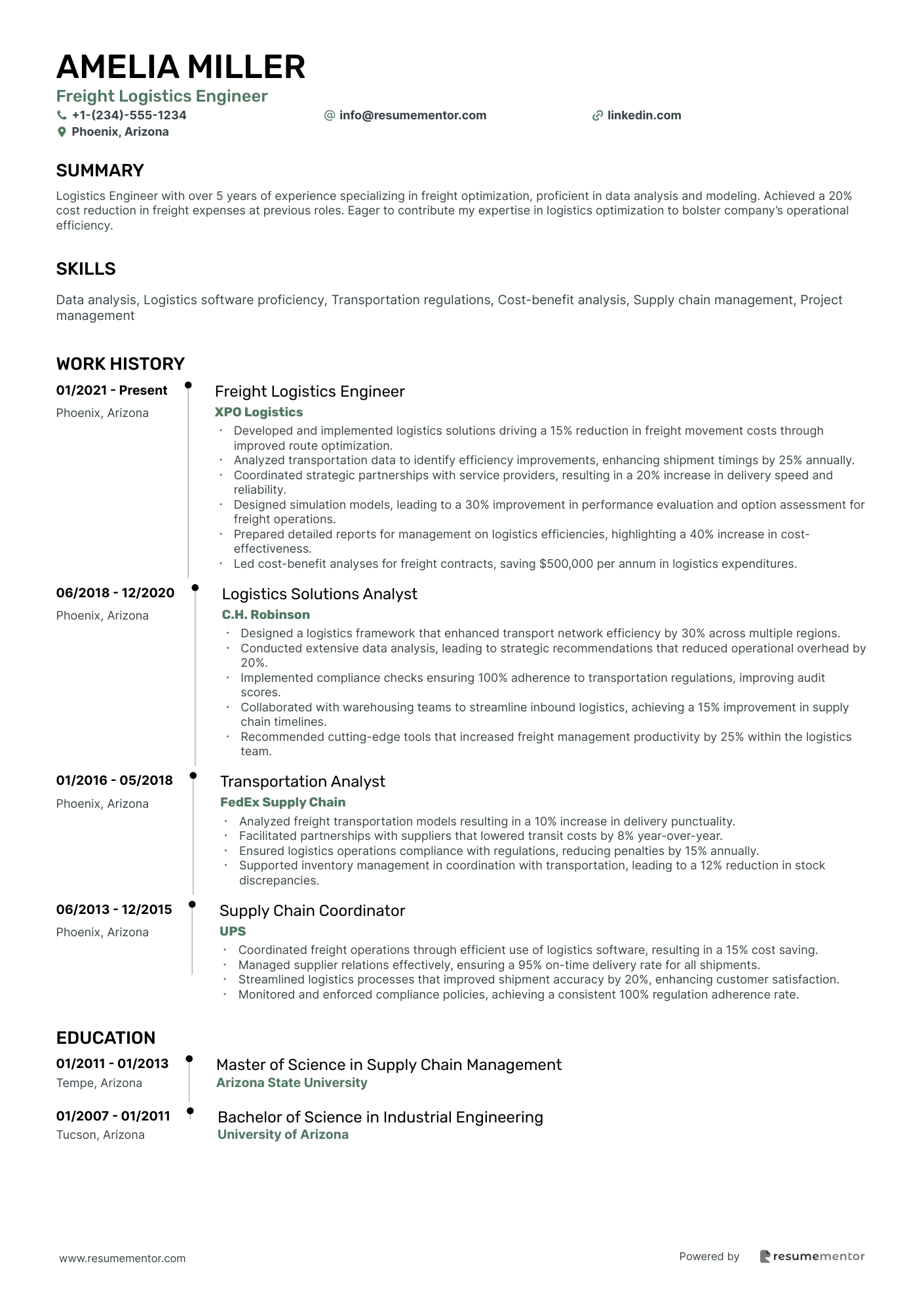 Freight Logistics Engineer