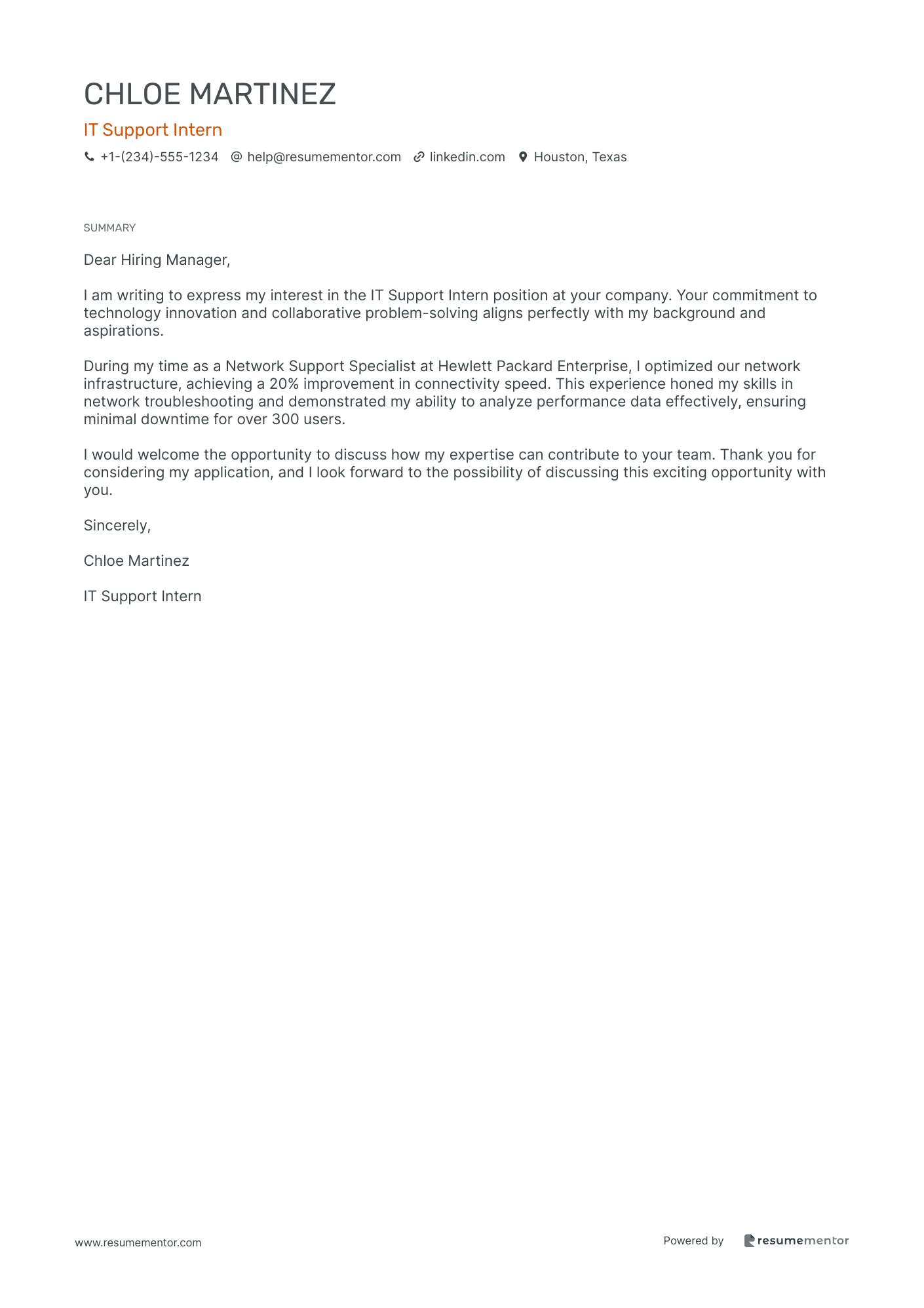 IT Support Intern