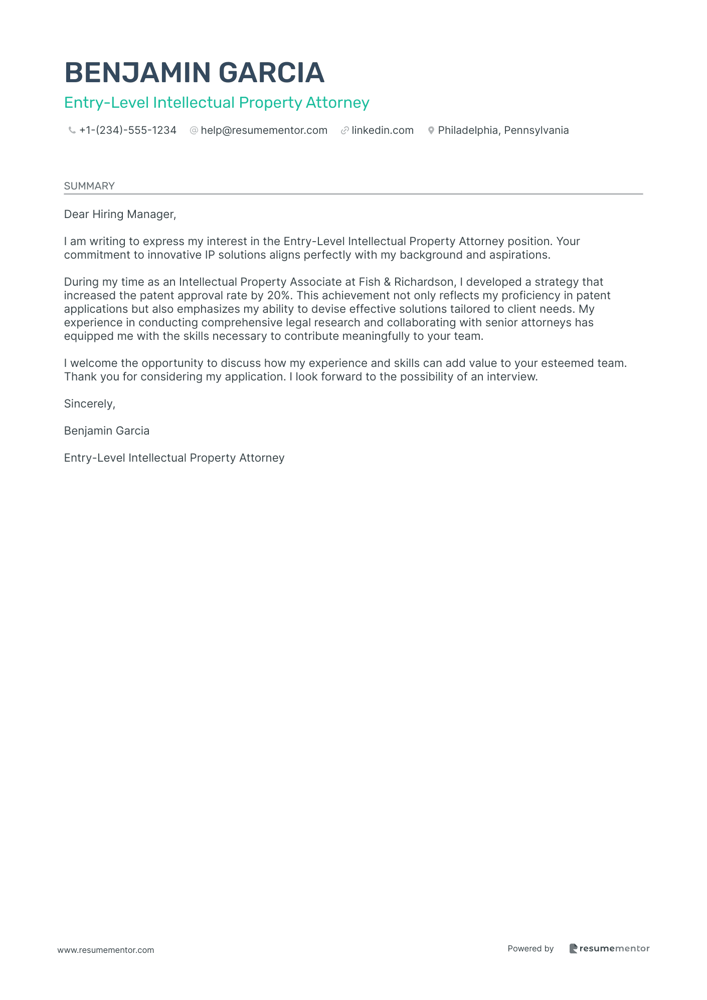 Entry Level Intellectual Property Attorney