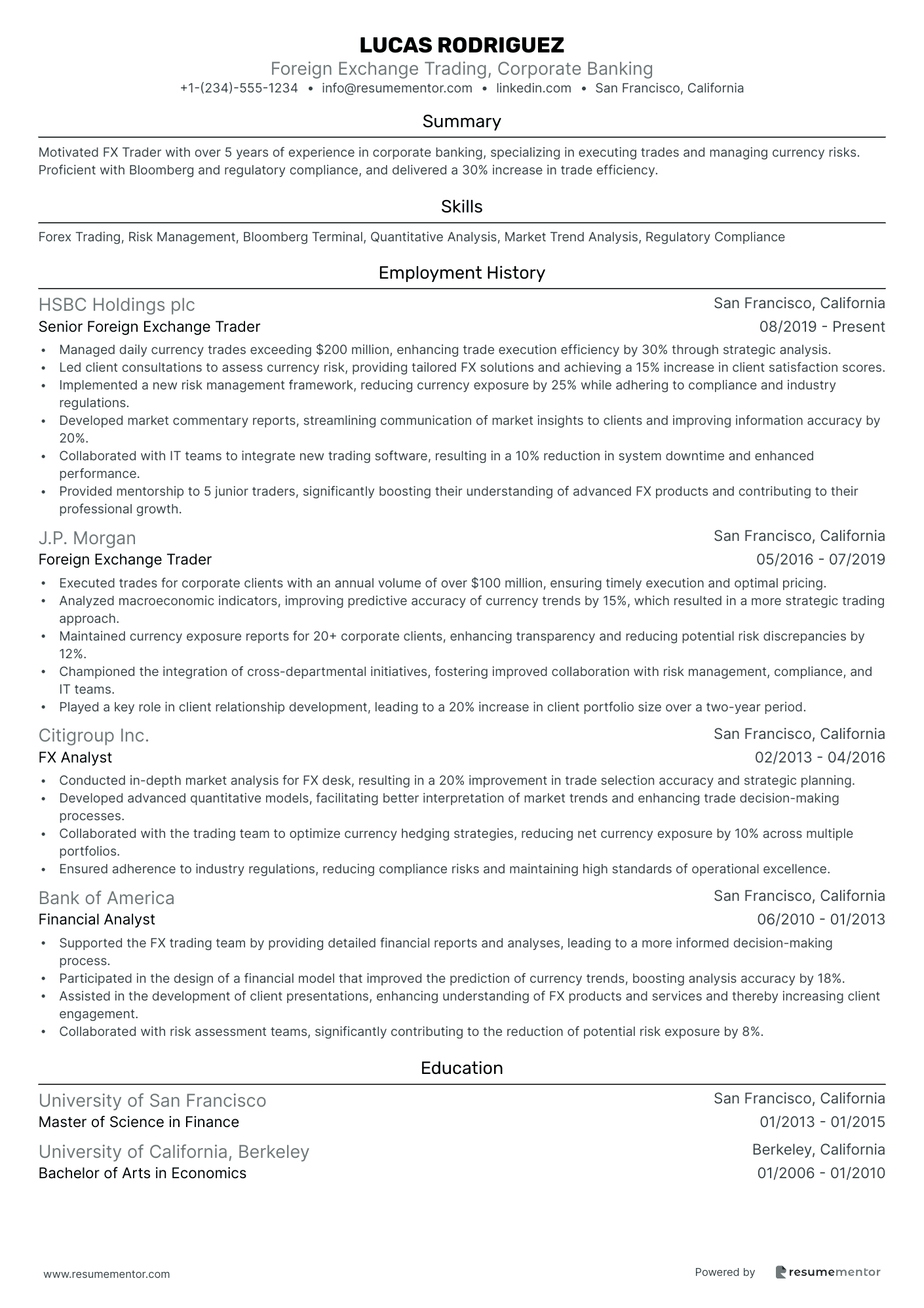 Foreign Exchange Trading, Corporate Banking