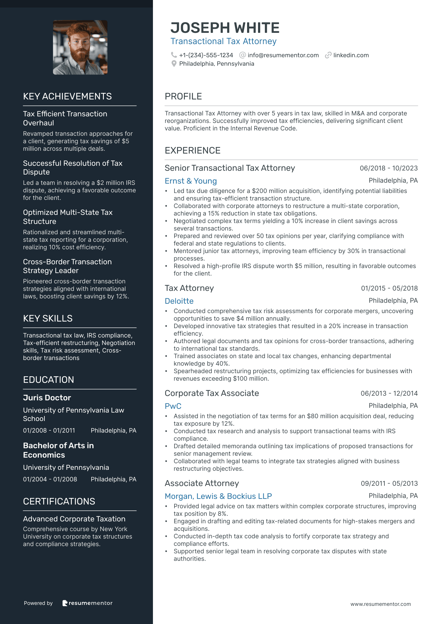 Transactional Tax Attorney