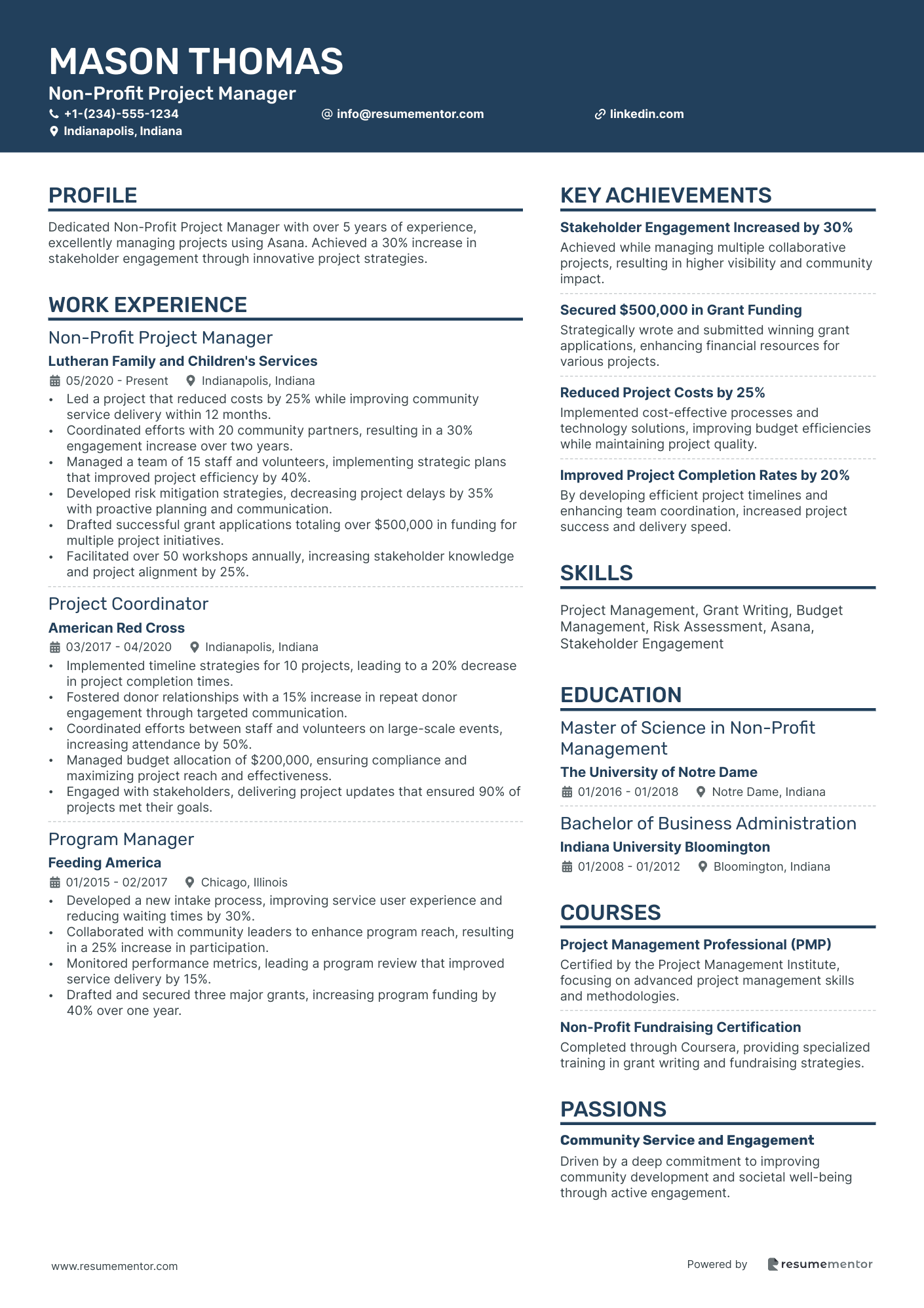 Non Profit Project Manager