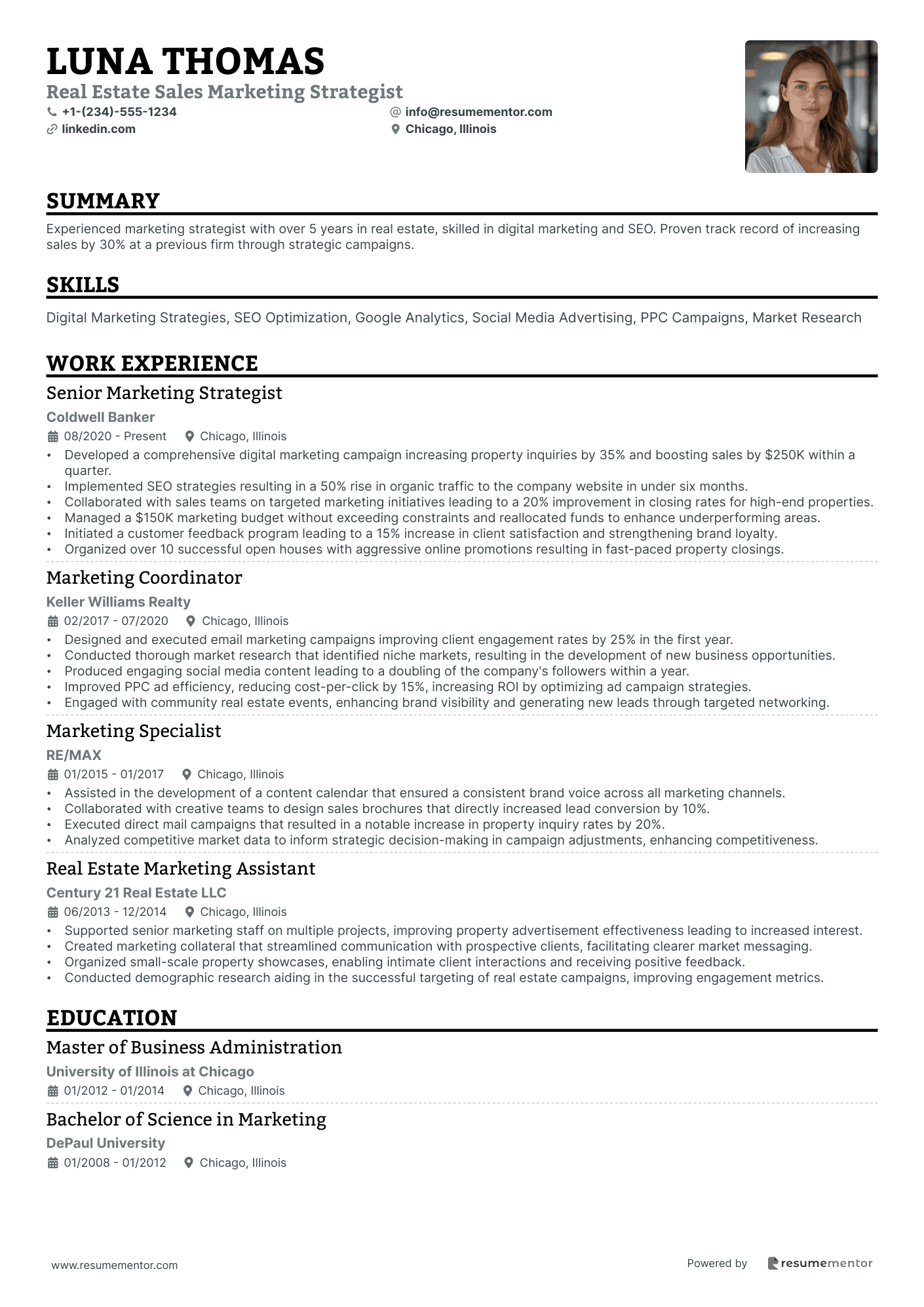 Real Estate Sales Marketing Strategist