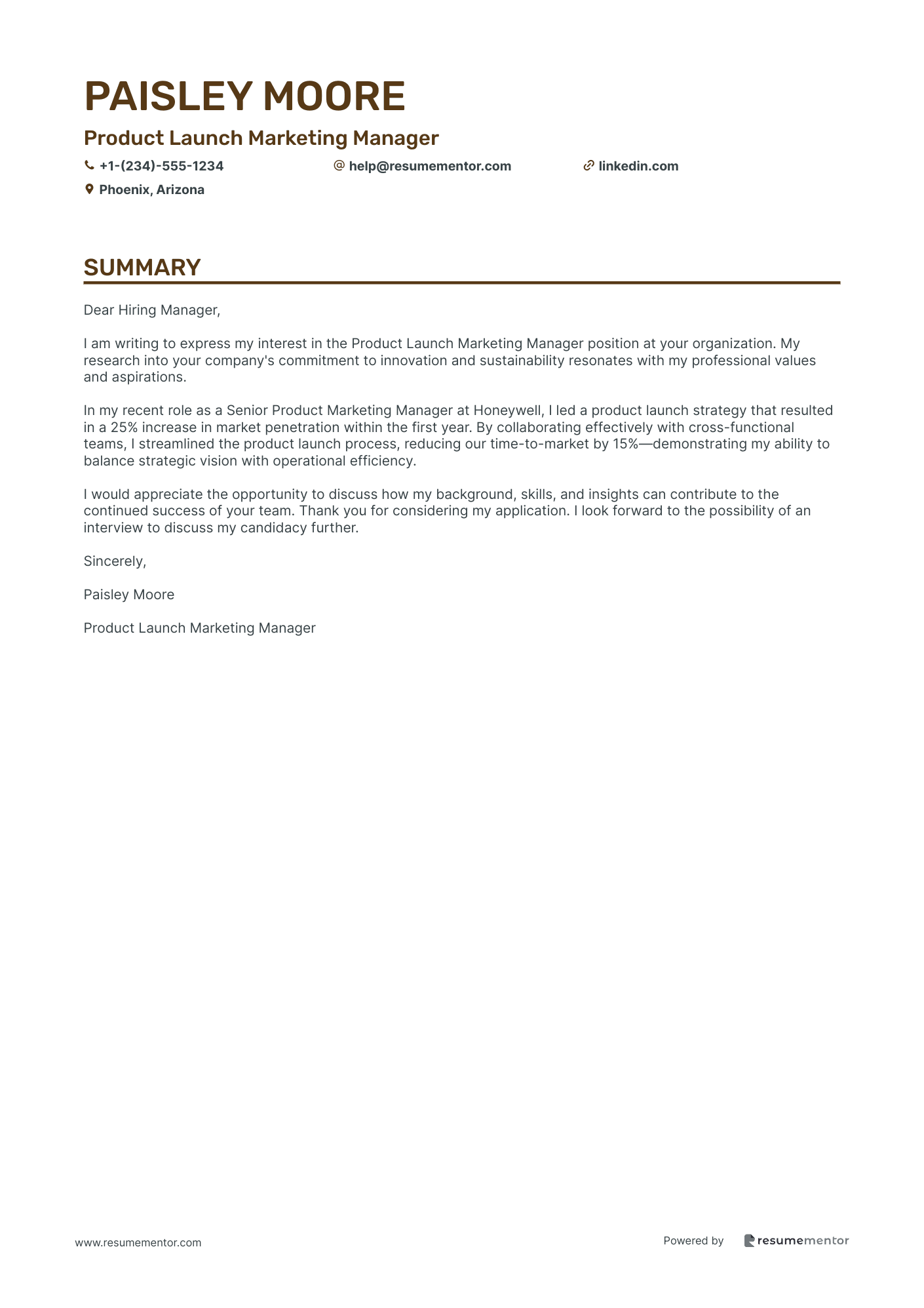 Product Launch Marketing Manager