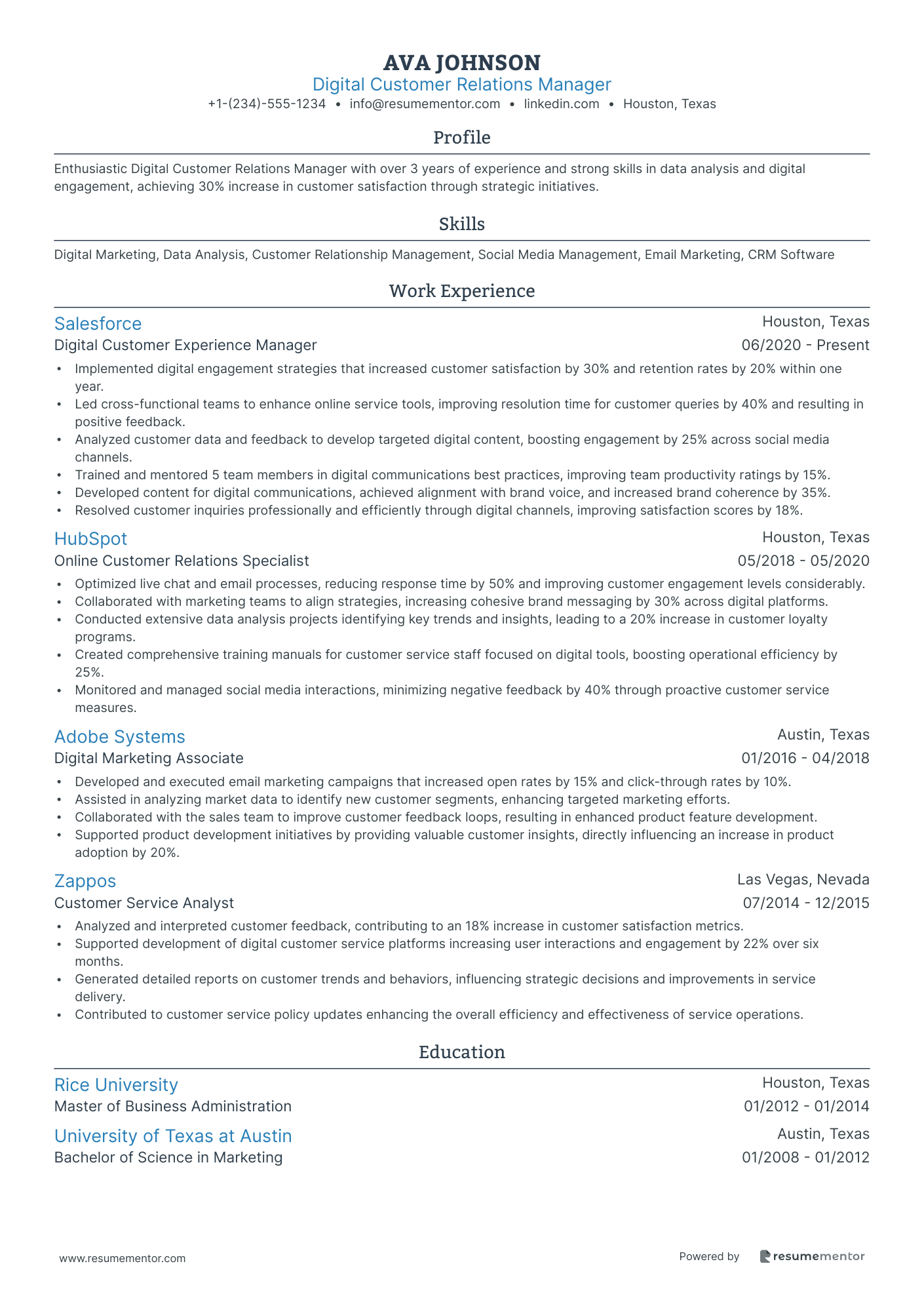 Digital Customer Relations Manager