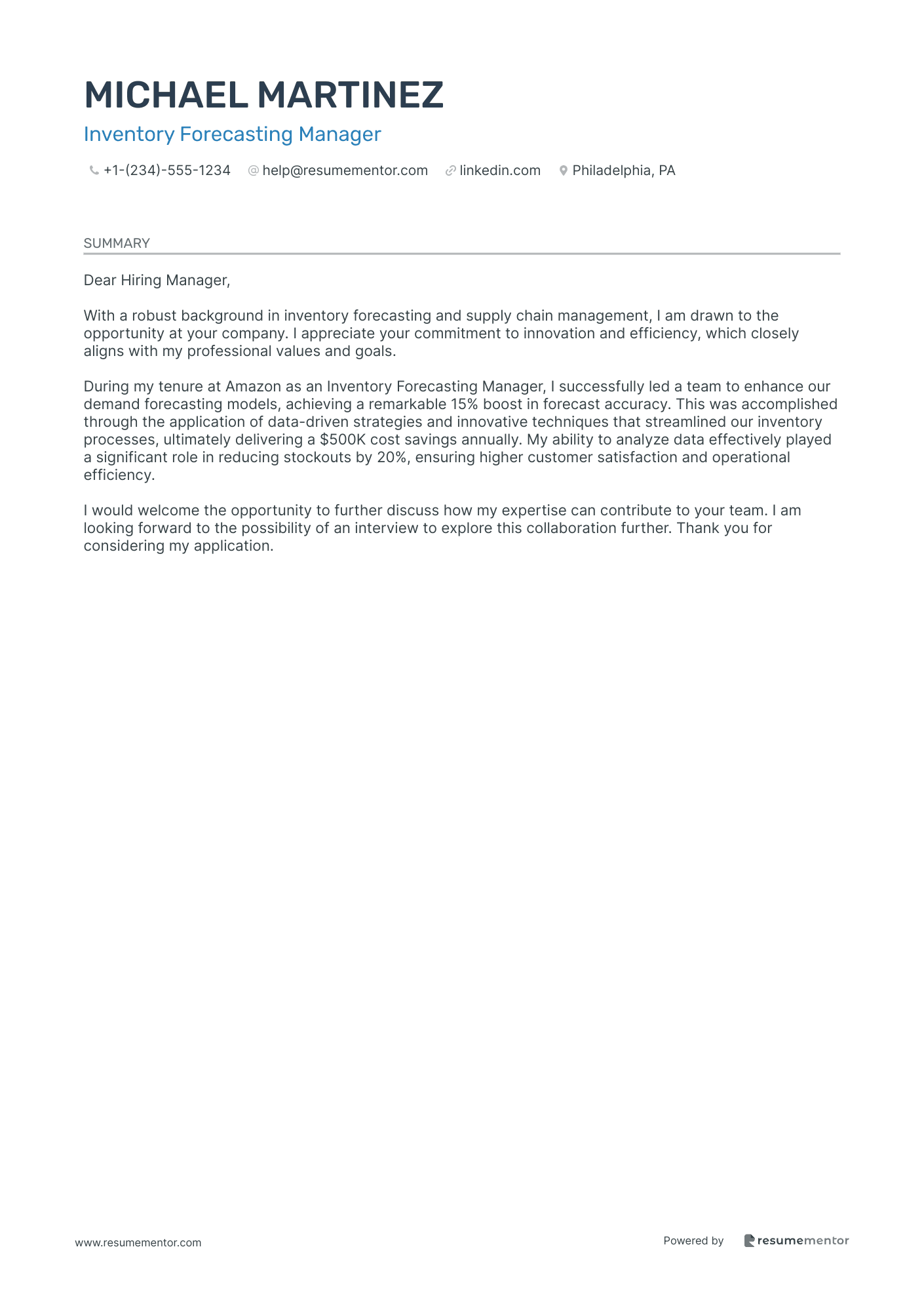 Inventory Forecasting Manager