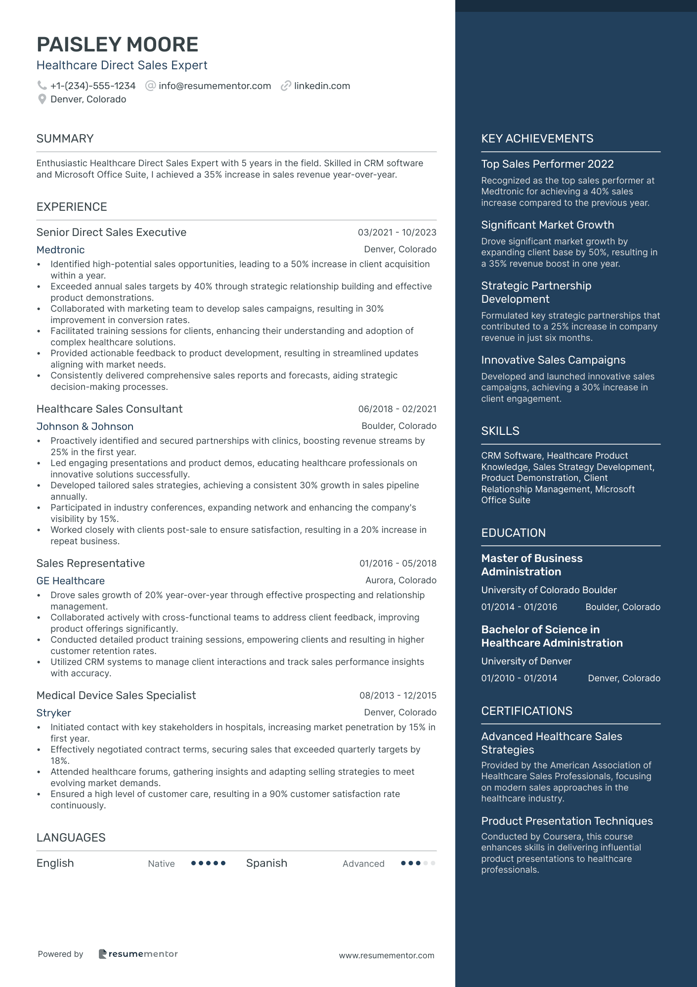 Healthcare Direct Sales Expert
