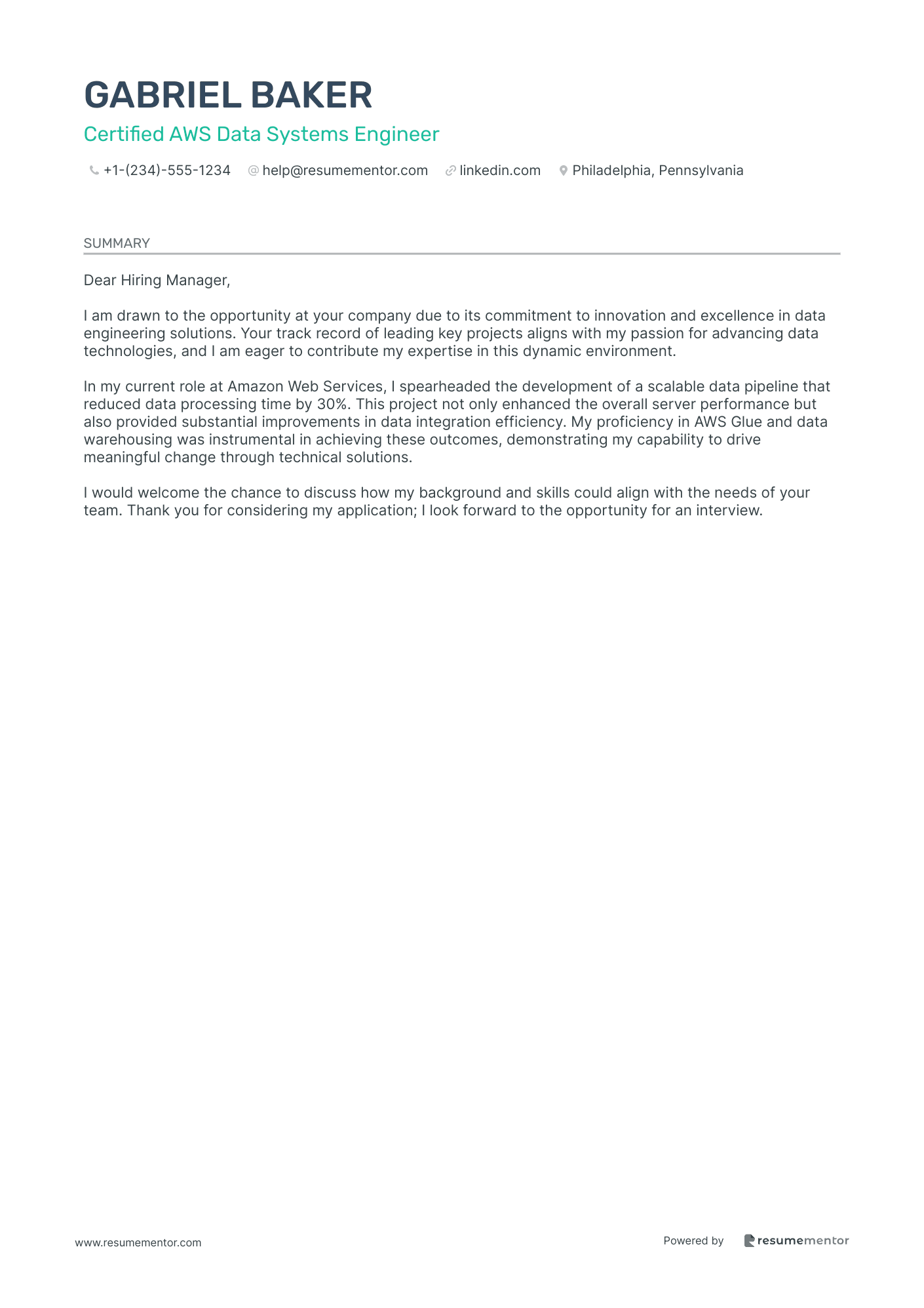 Certified AWS Data Systems Engineer