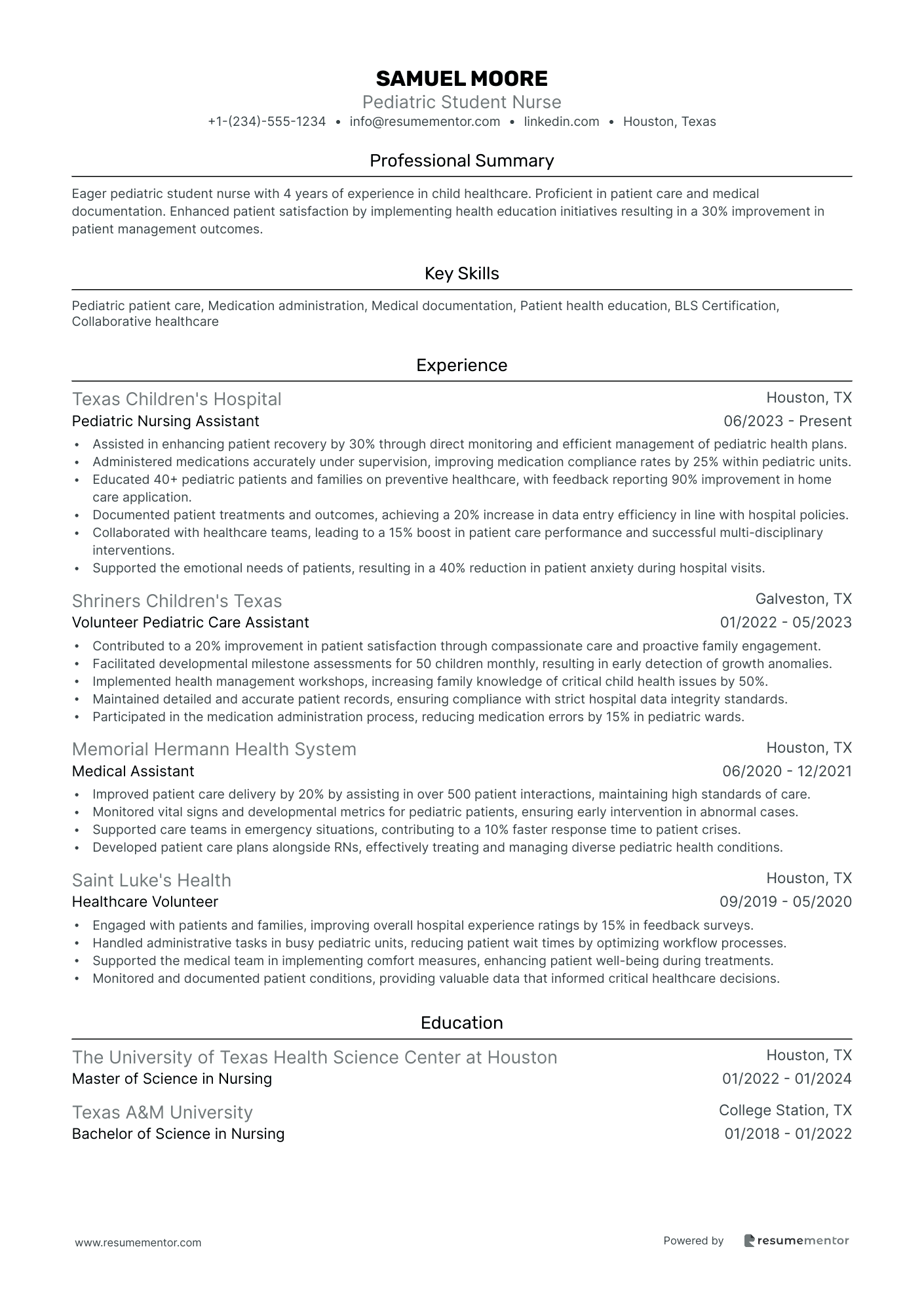 Pediatric Student Nurse