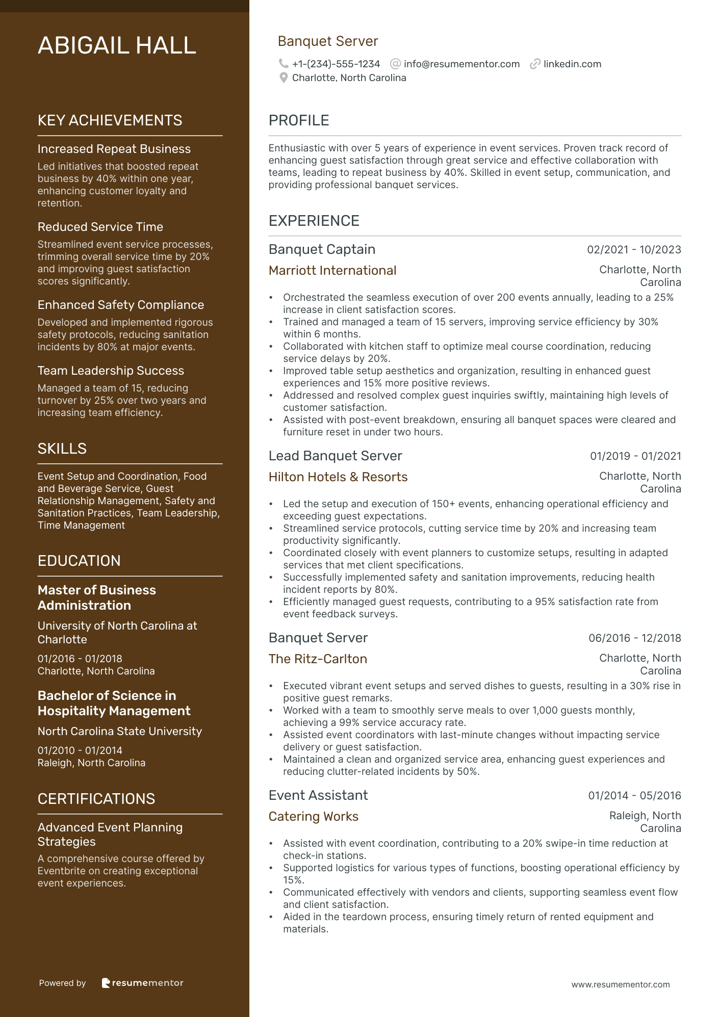 Banquet Server