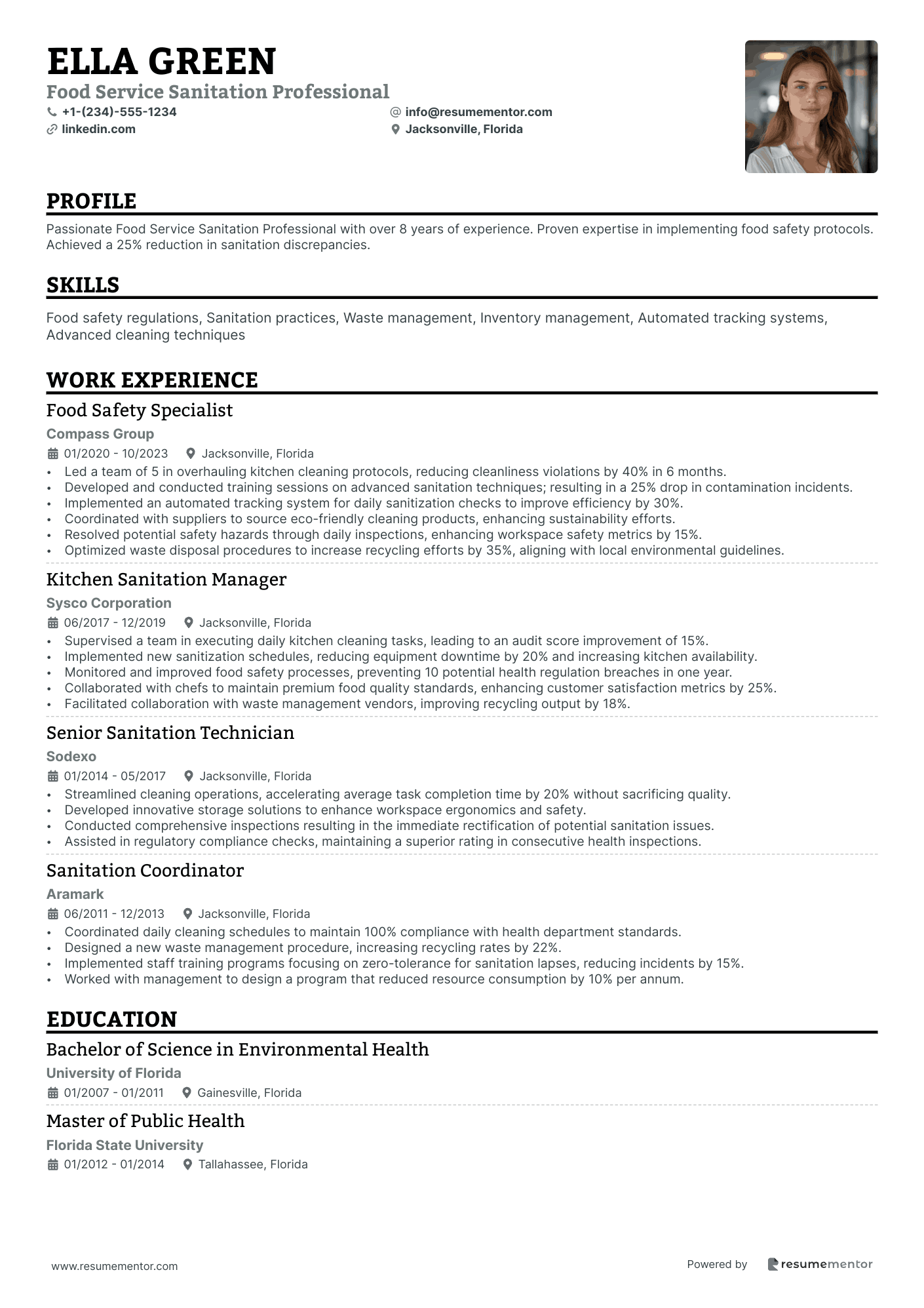 Food Service Sanitation Professional