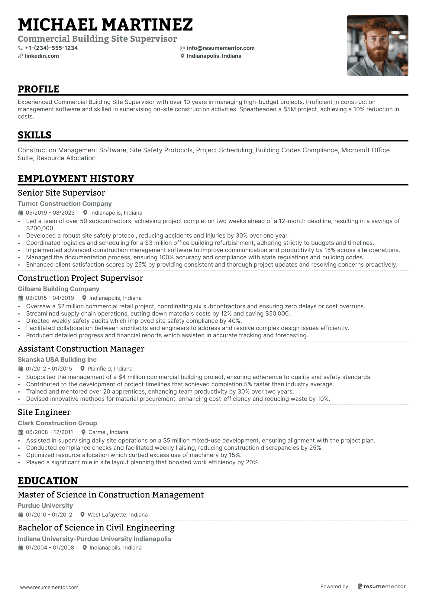 Commercial Building Site Supervisor