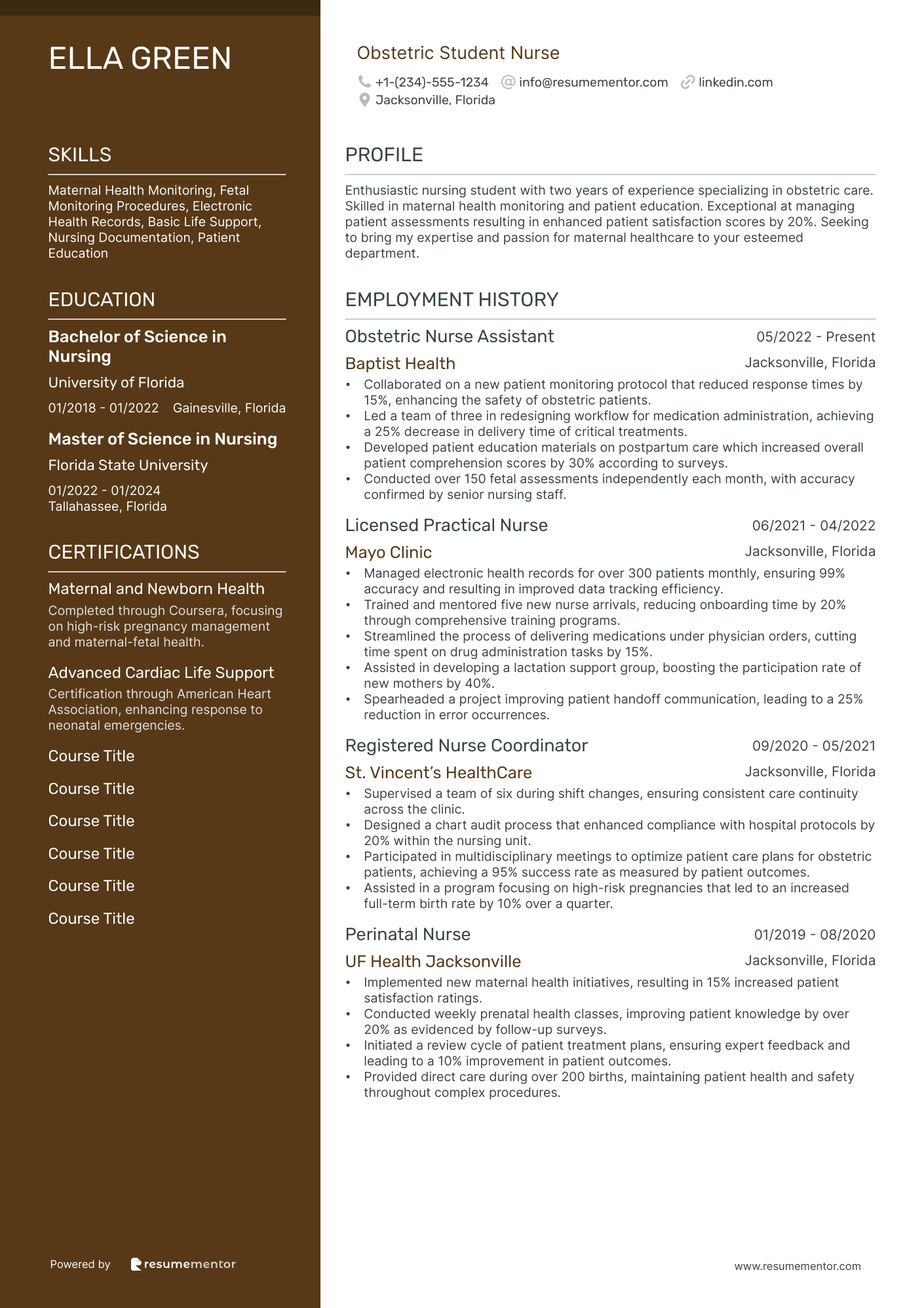 Obstetric Student Nurse